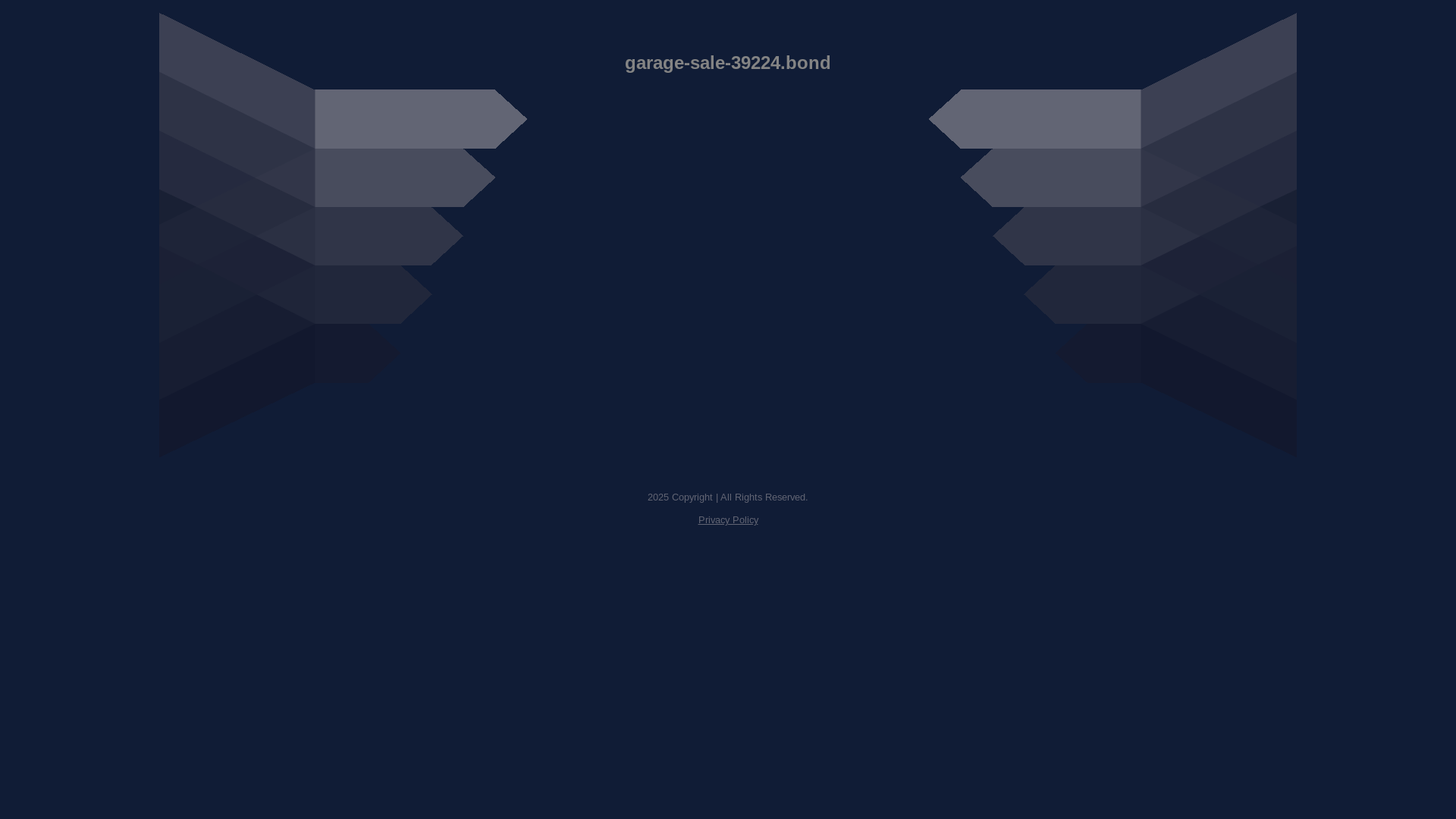 website screenshot of https://garage-sale-39224.bond/