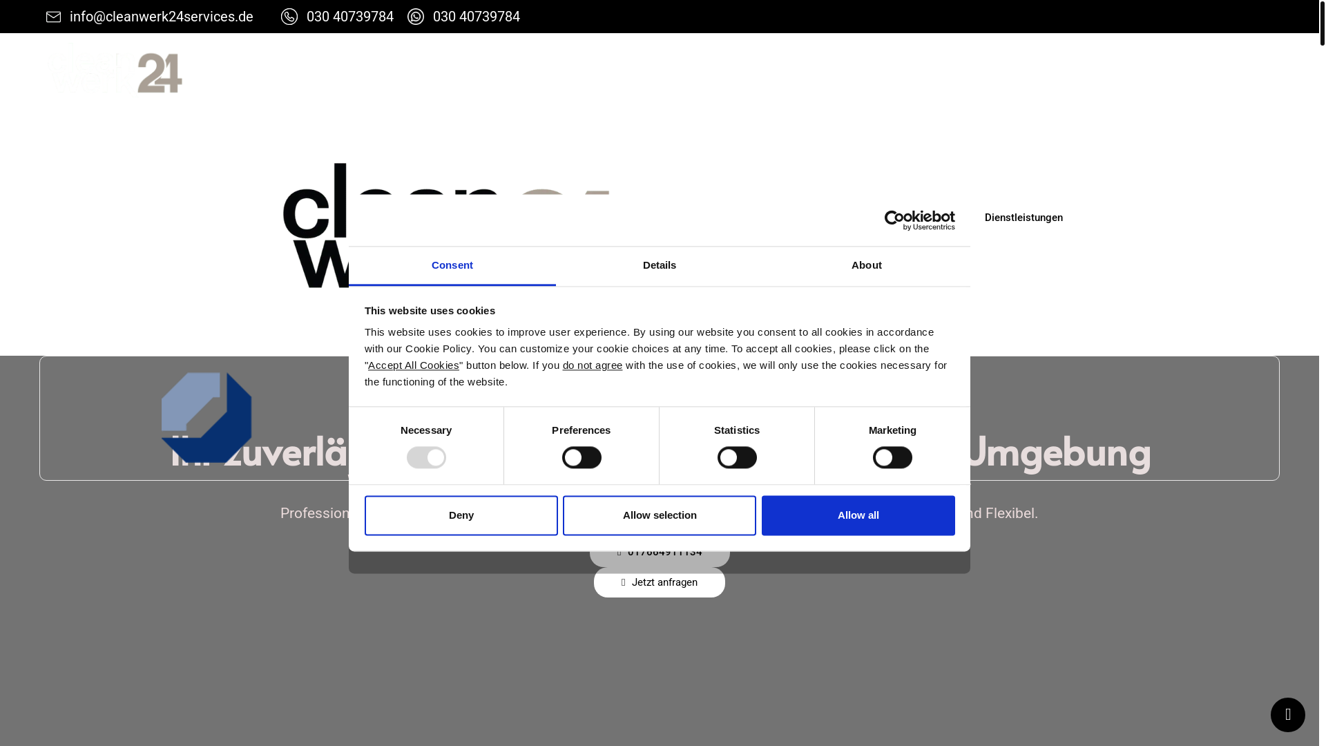 website screenshot of https://cleanwerk24-services.de/