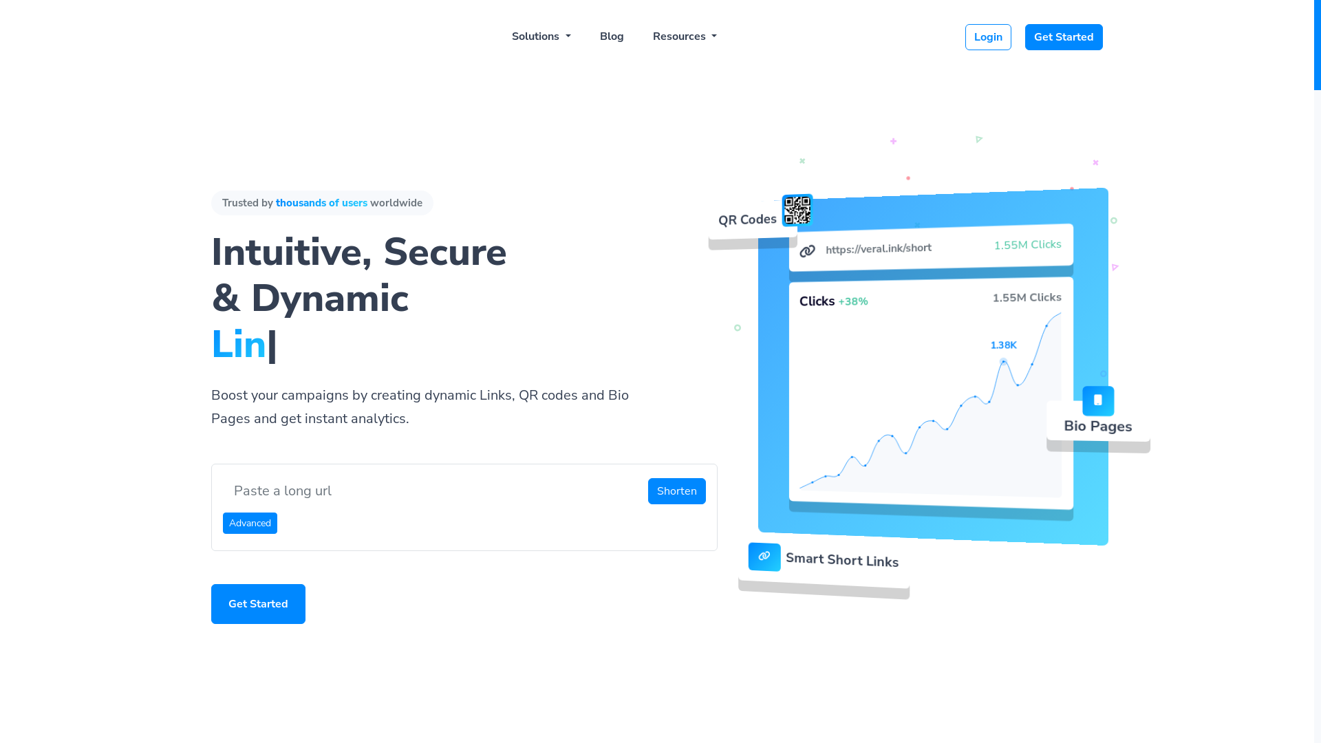 website screenshot of https://veral.ink/