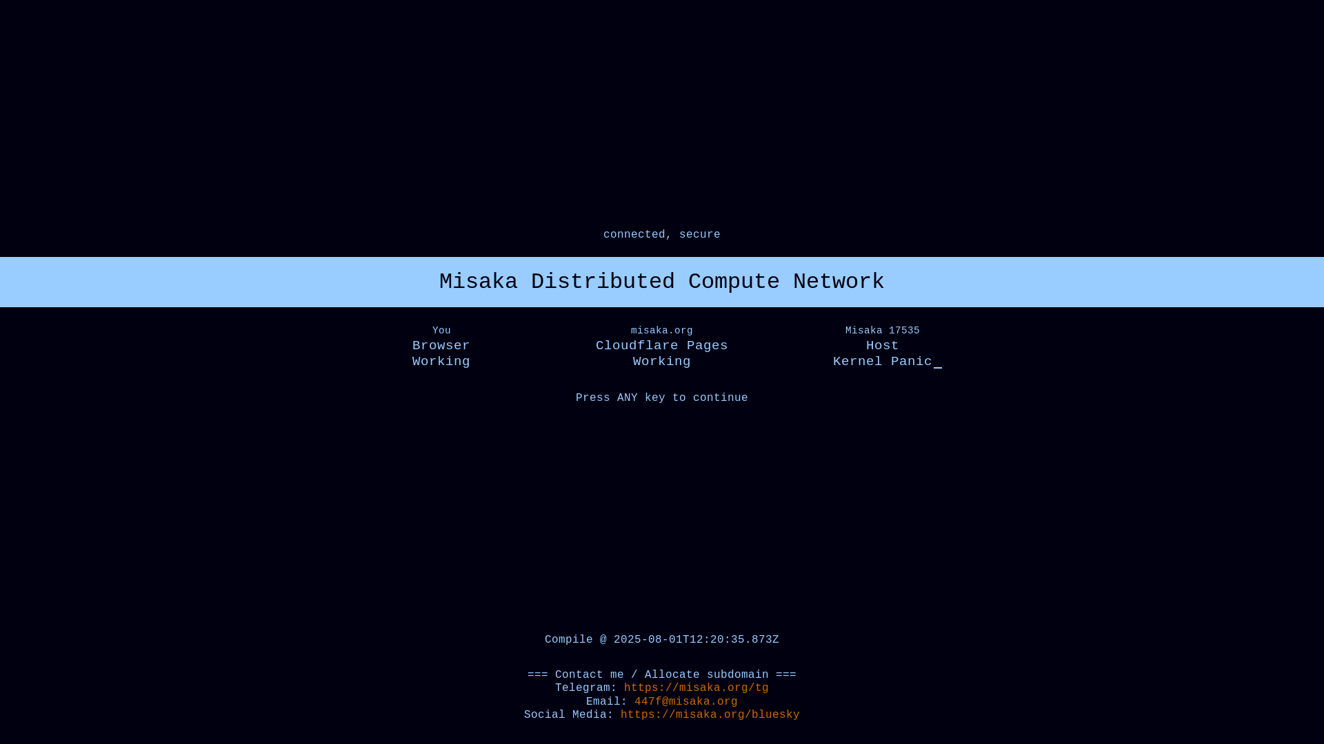 website screenshot of https://legacy-misaka-org-misaka-network.pages.dev/