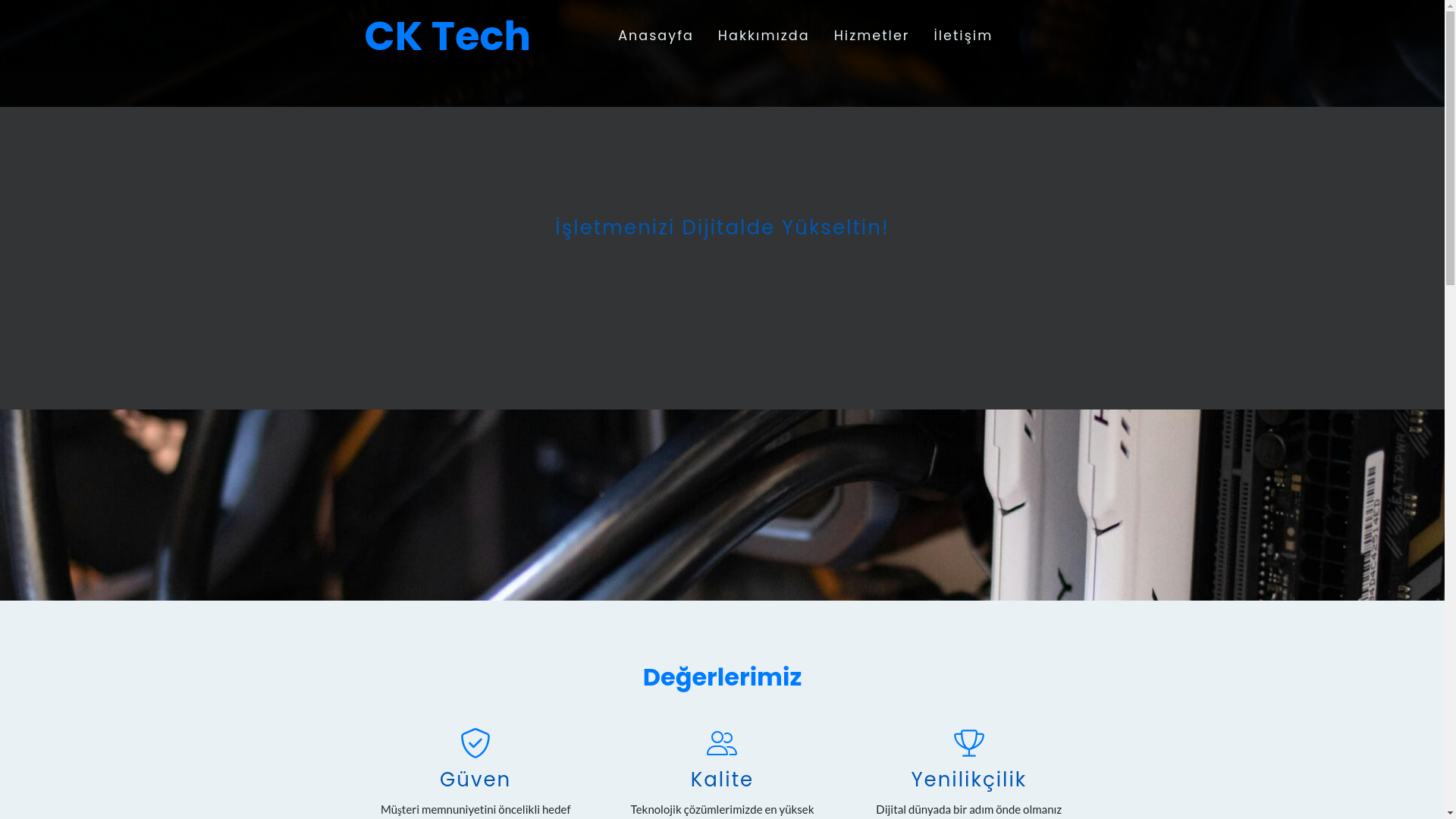 website screenshot of https://cktech.com.tr/
