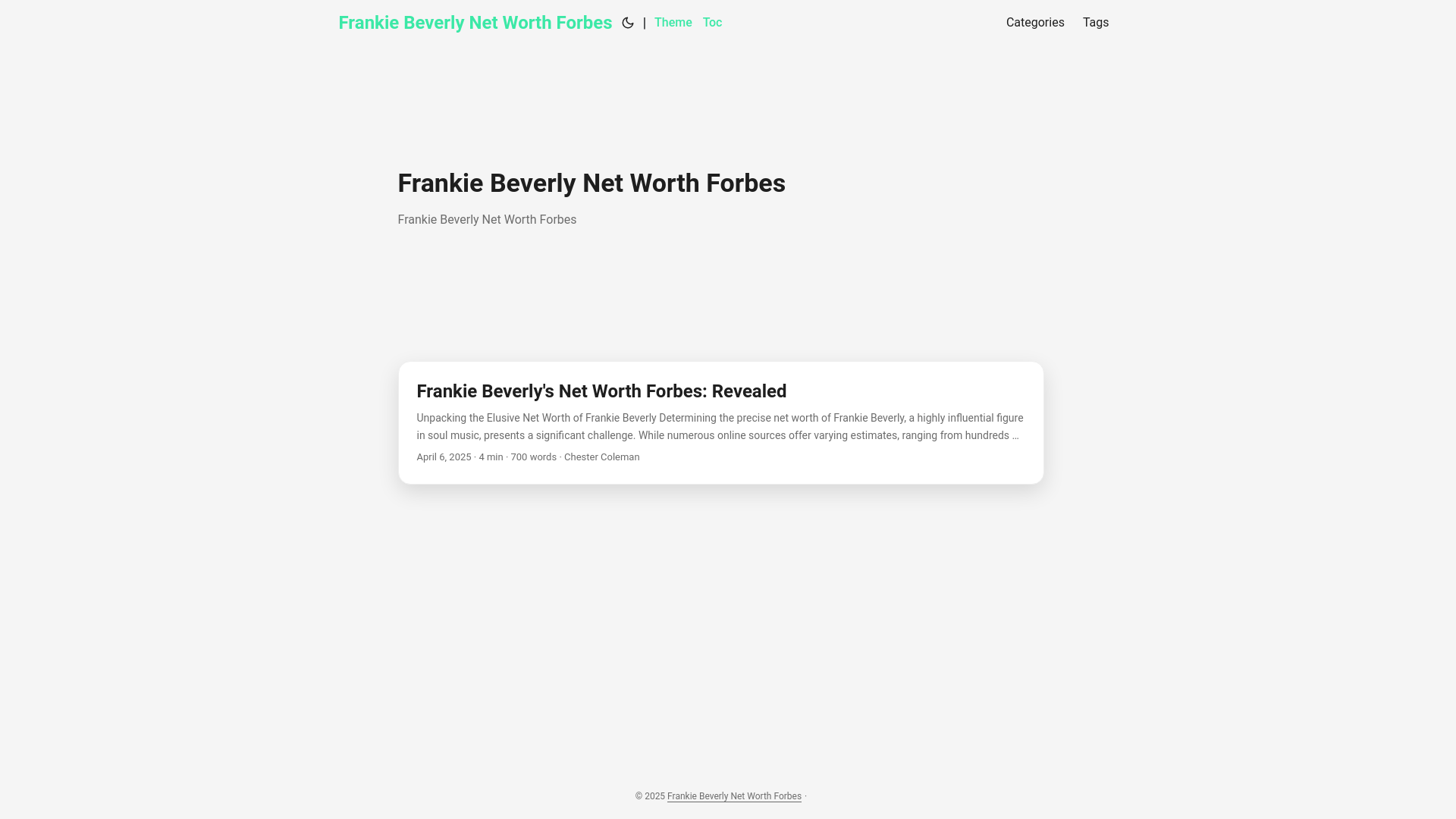 website screenshot of https://frankie-beverly-net-worth-forbes.pages.dev/