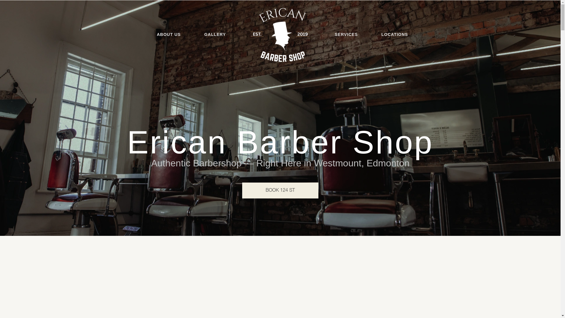 website screenshot of https://ericanbarbershop.com/