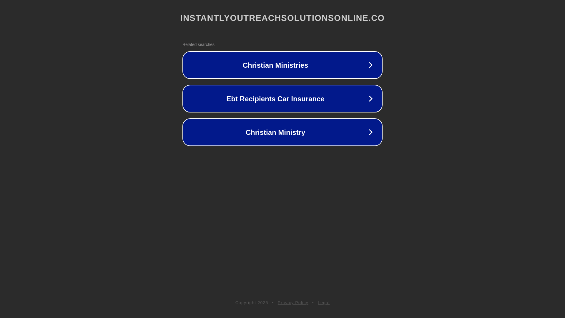 website screenshot of https://instantlyoutreachsolutionsonline.co/
