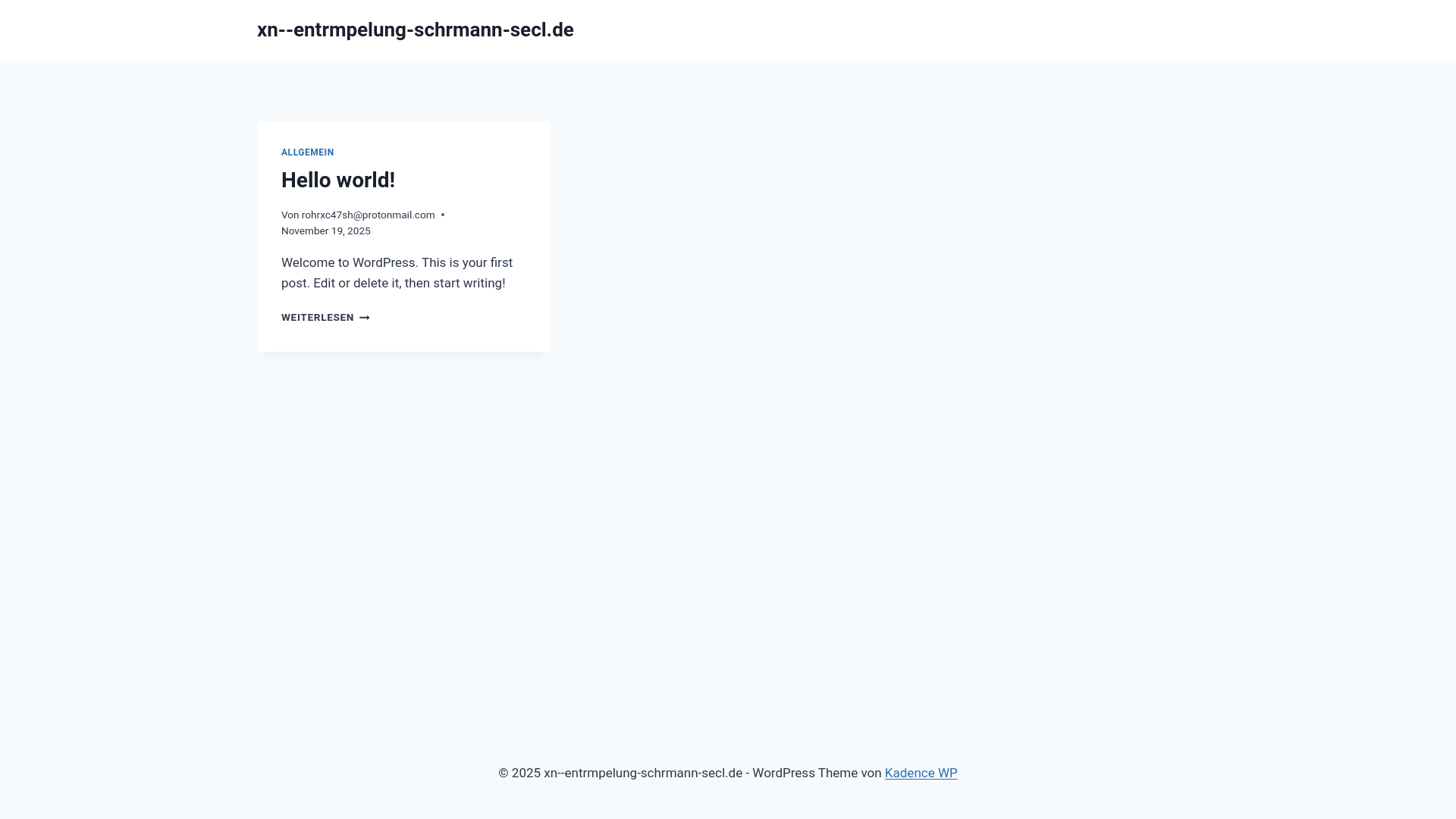 website screenshot of https://xn--entrmpelung-schrmann-secl.de/