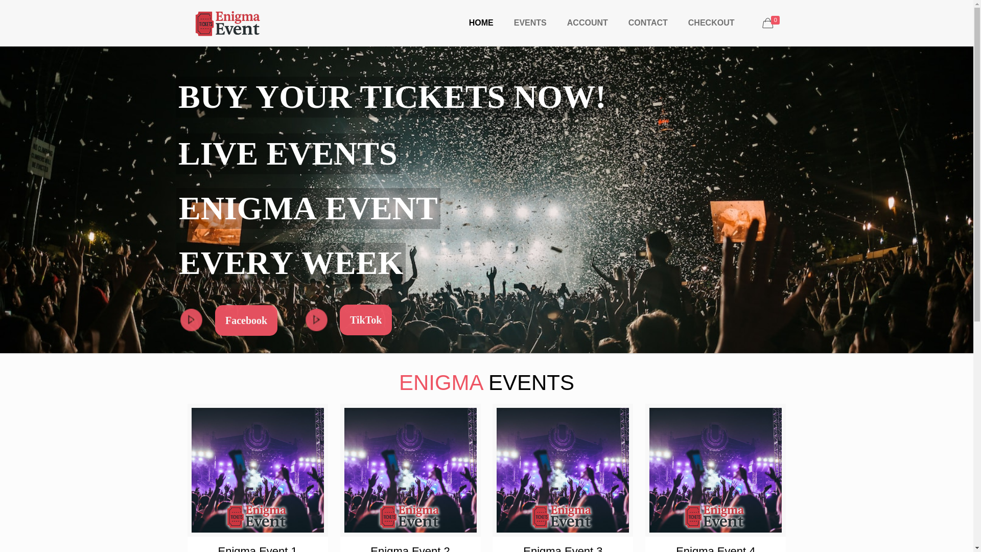 website screenshot of https://enigmaevent.co.uk/