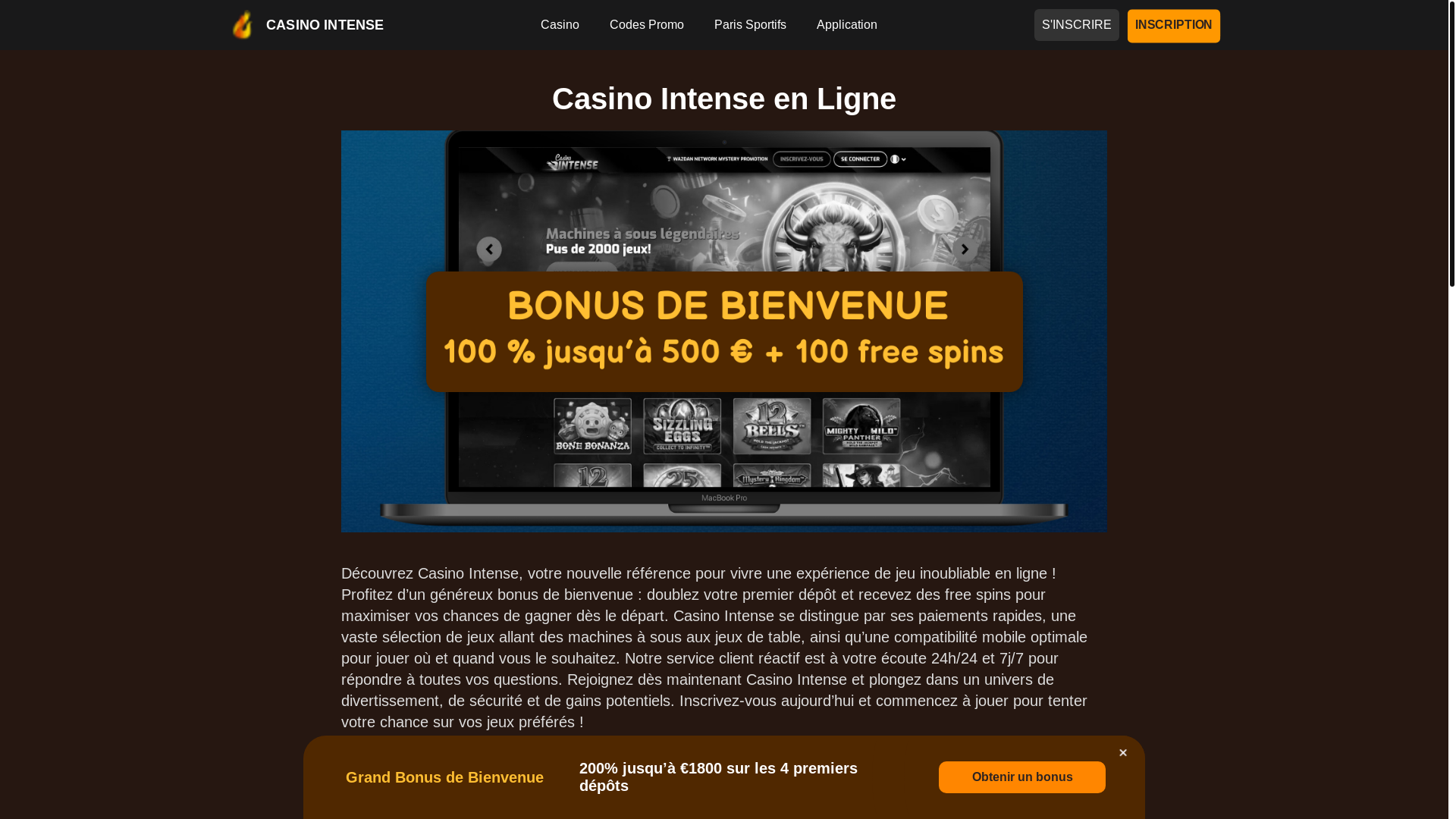 website screenshot of https://intense-casino-net.pages.dev/
