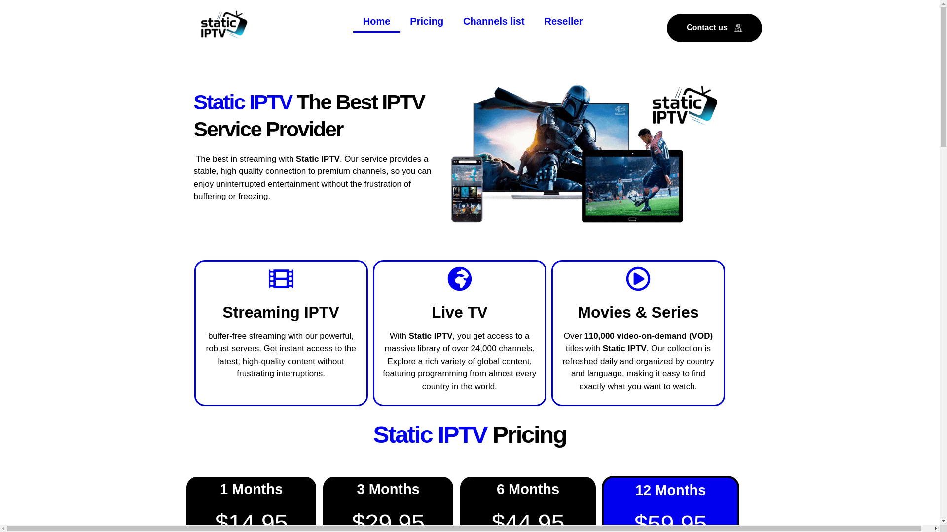 website screenshot of https://staticiptvi.store/