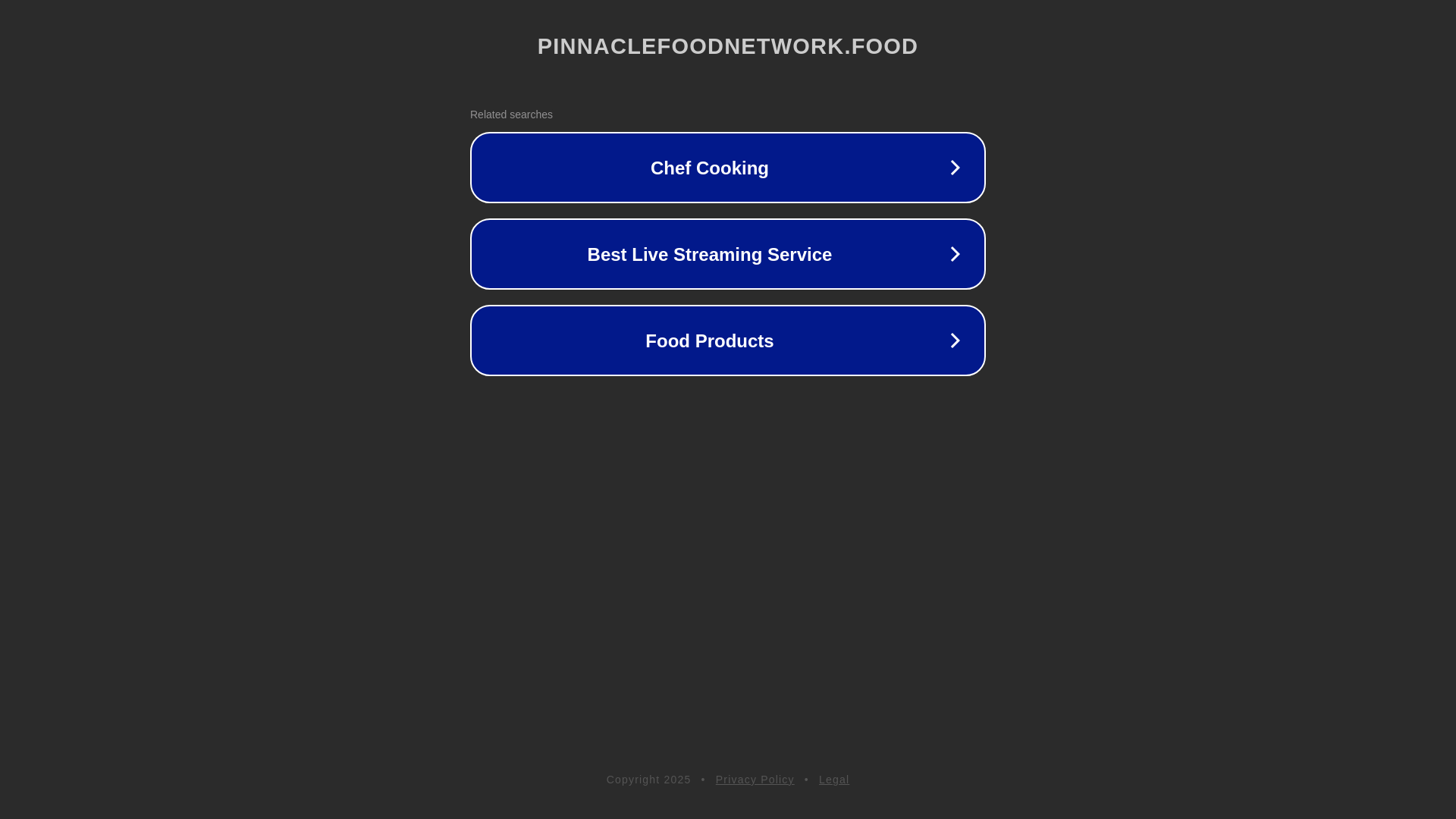website screenshot of https://pinnaclefoodnetwork.food/