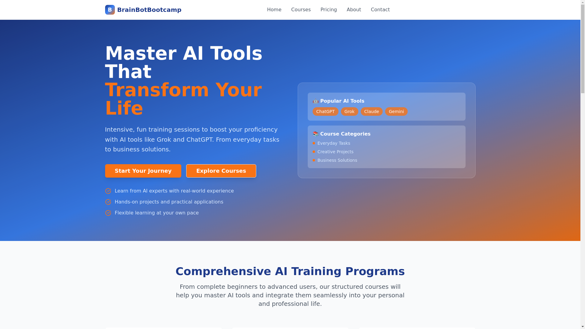 website screenshot of https://cap6-site-brain-boot-camp.pages.dev/