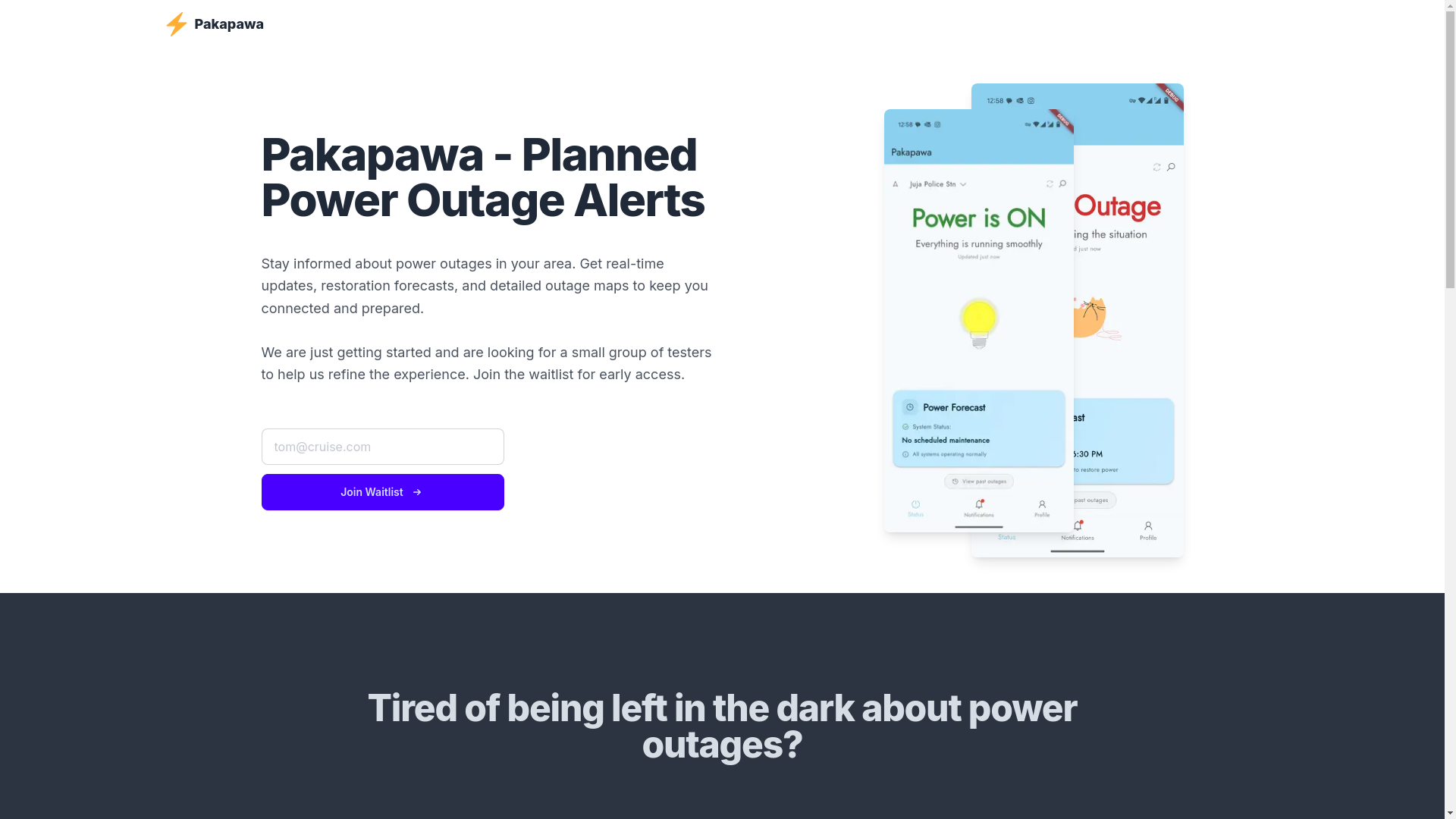 website screenshot of https://pakapawa.app/