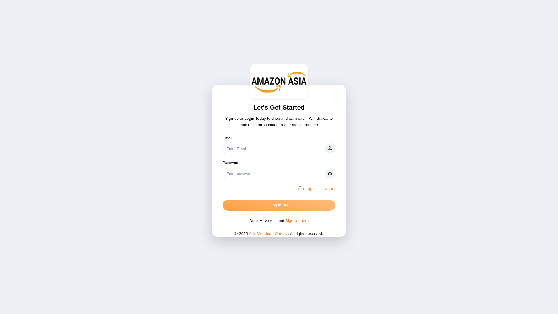 website screenshot of https://adsmerchant-orders.com/