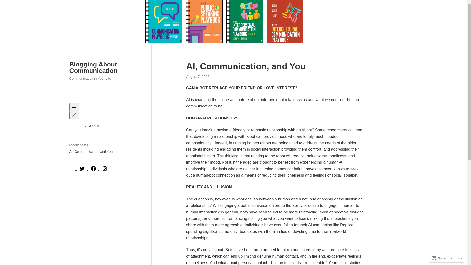website screenshot of https://bloggingaboutcommunication.blog/