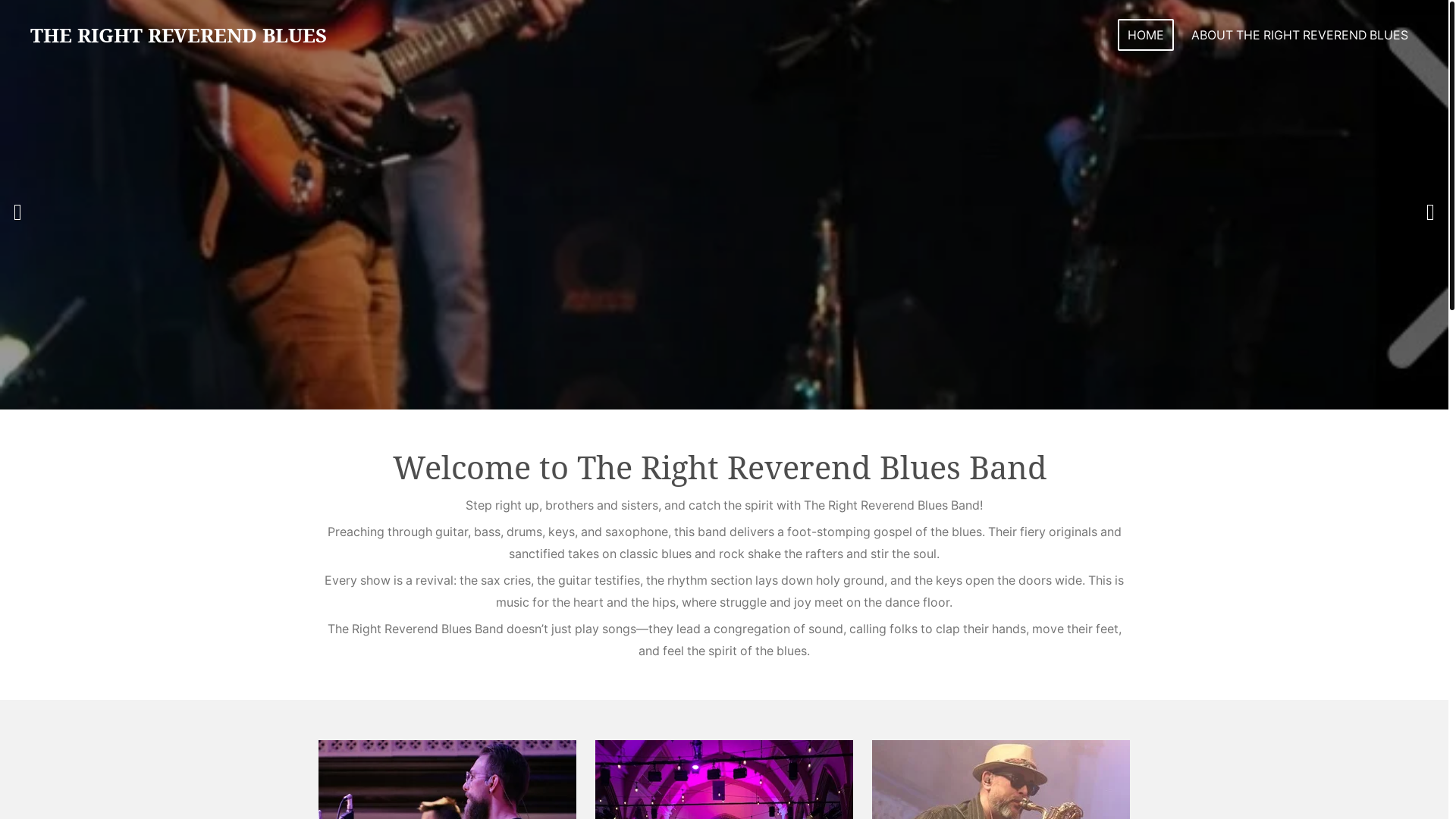 website screenshot of https://therightreverendblues.com/