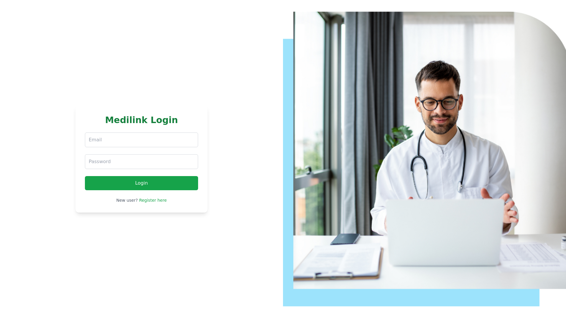 website screenshot of https://medilink-frontendapp.pages.dev/