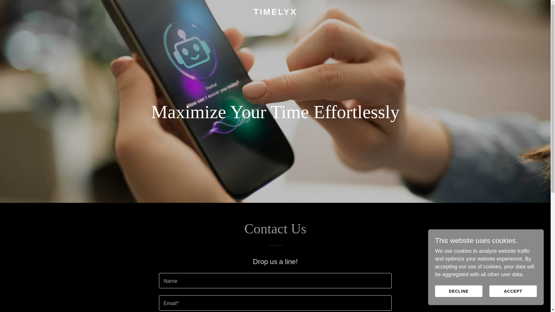 website screenshot of https://timelyx.app/