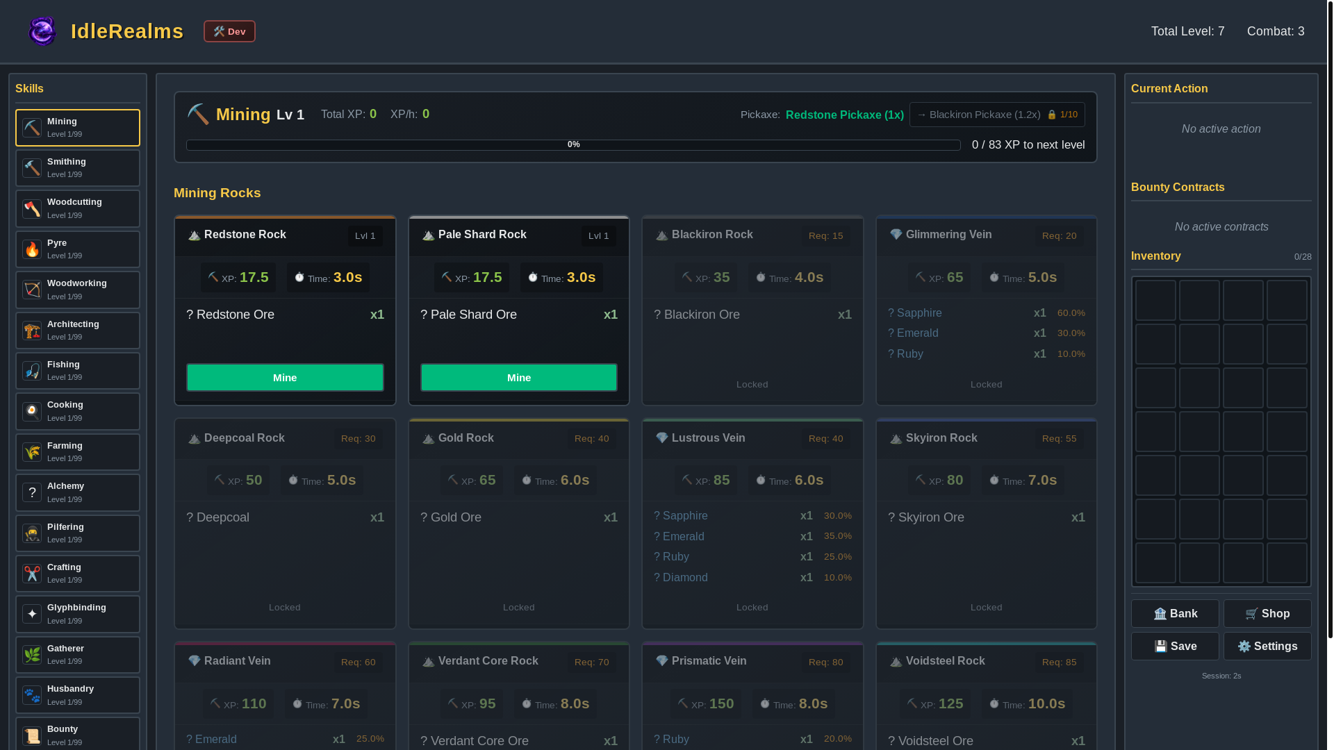 website screenshot of https://incrementalrpg.pages.dev/