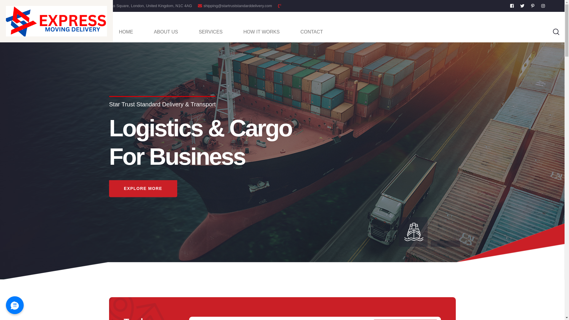 website screenshot of https://startruststandarddelivery.com.express2doordelivery.com