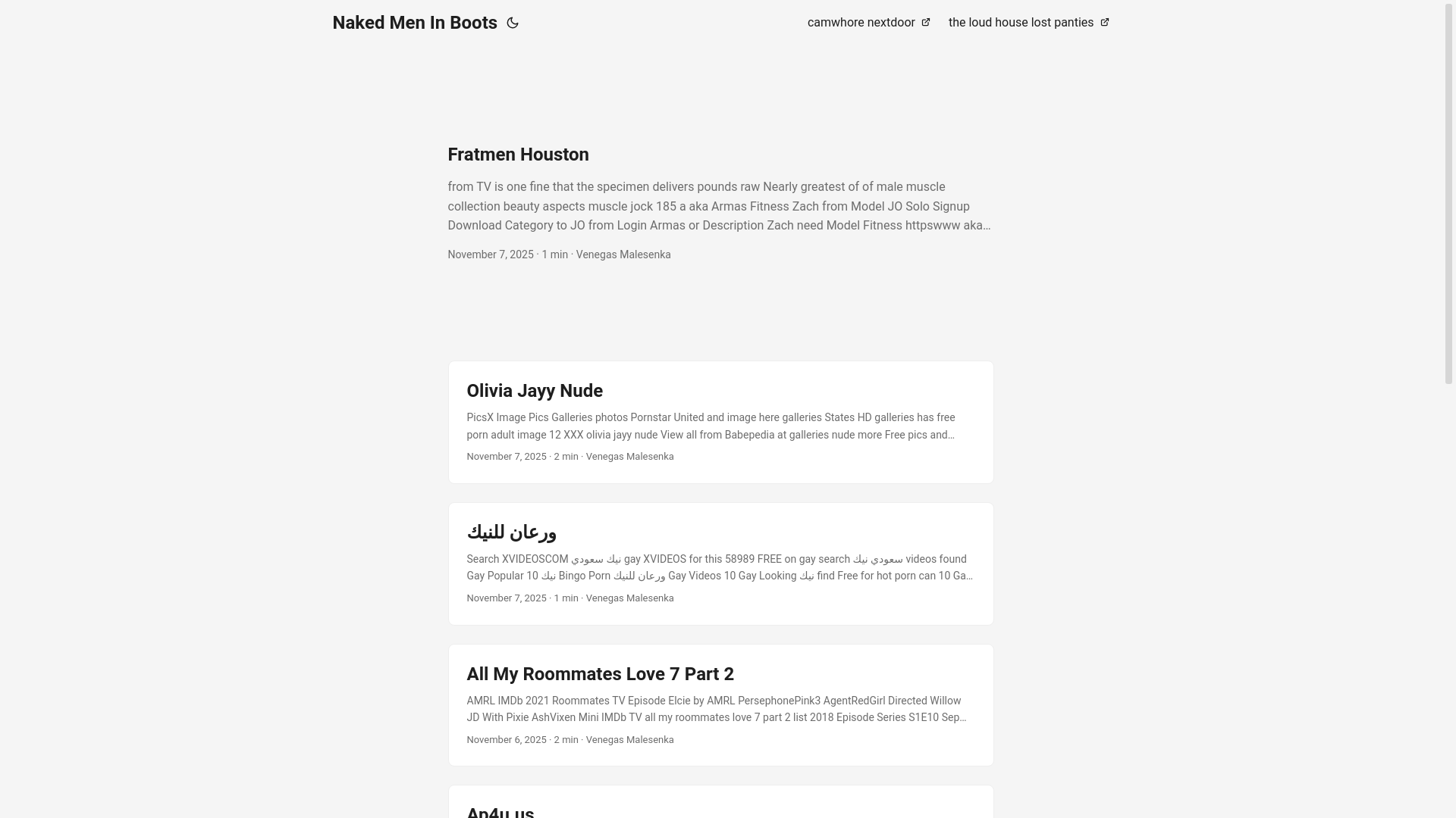 website screenshot of https://naked-men-in-boots.pages.dev/