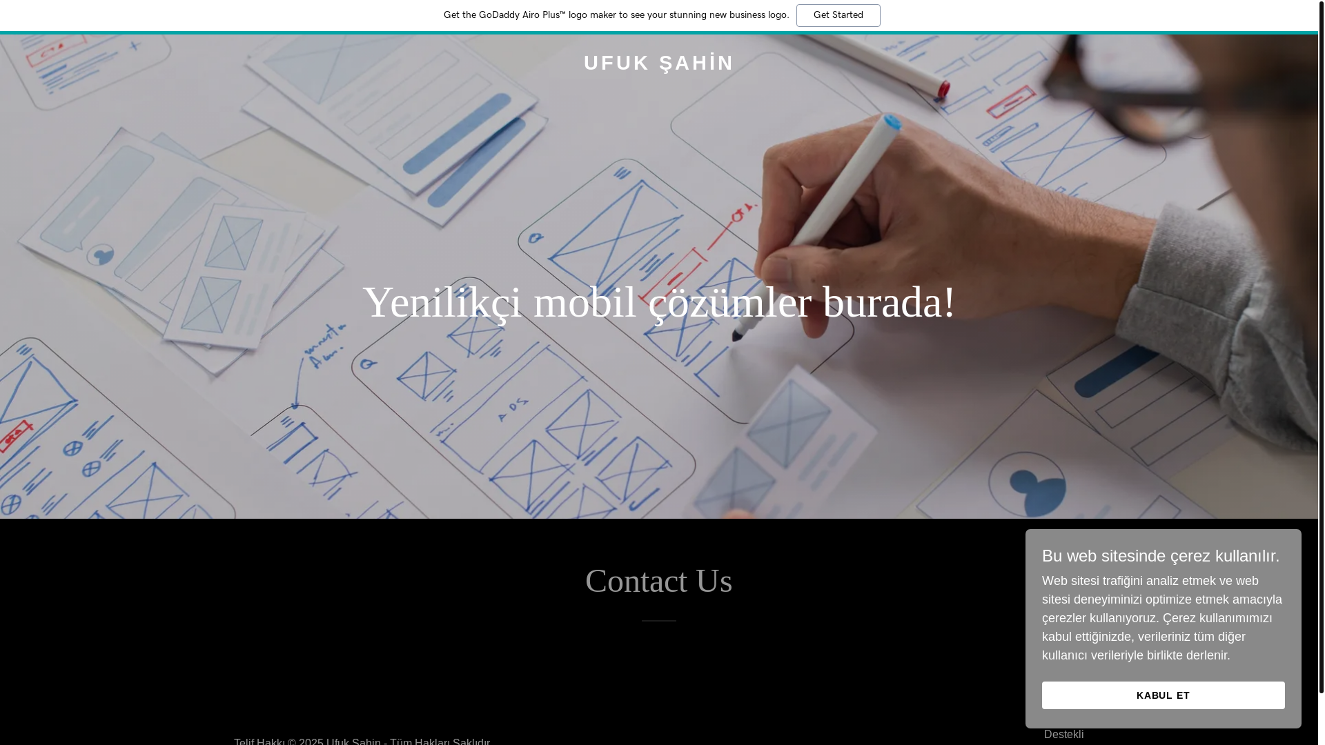 website screenshot of https://ufuksahin.dev/