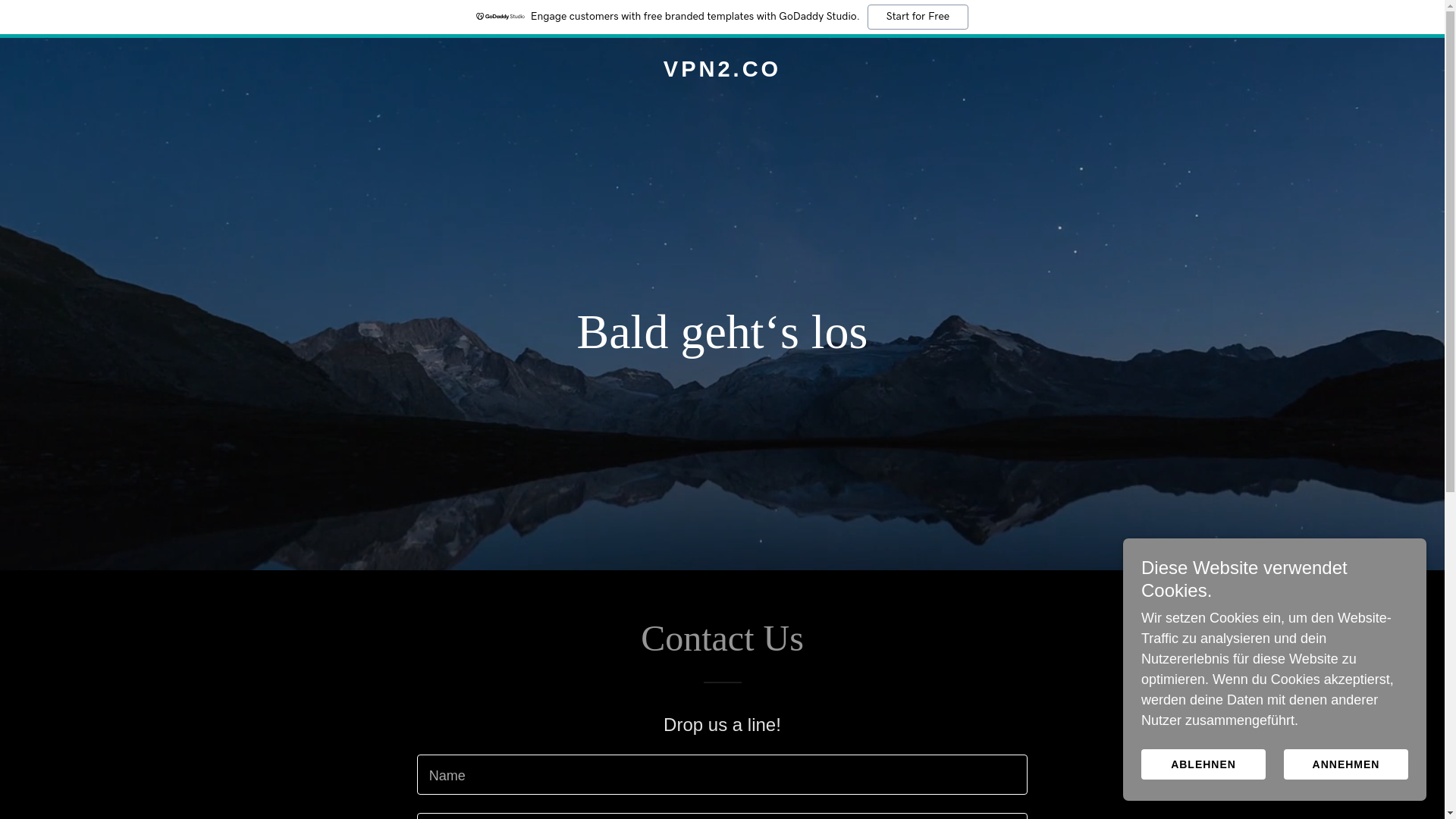 website screenshot of https://vpn2.co/