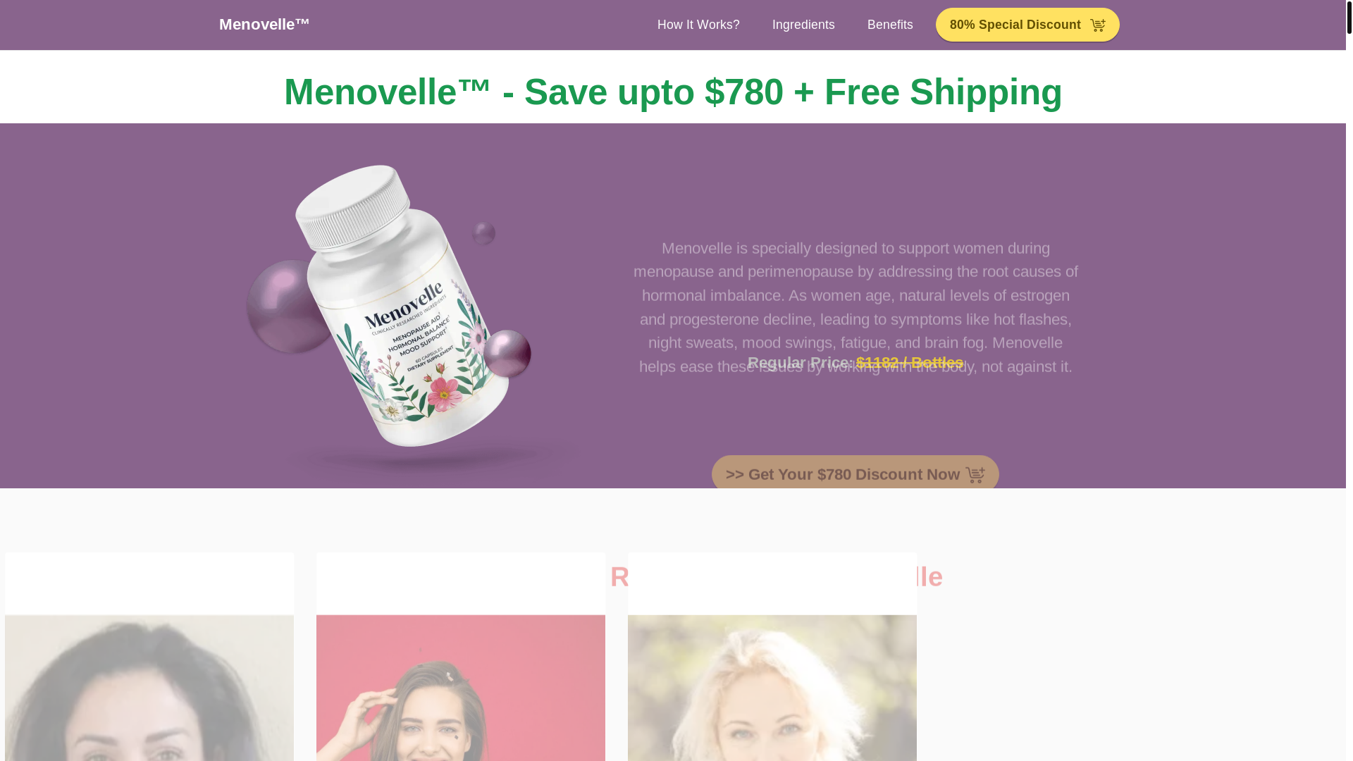 website screenshot of https://menovellee.com/