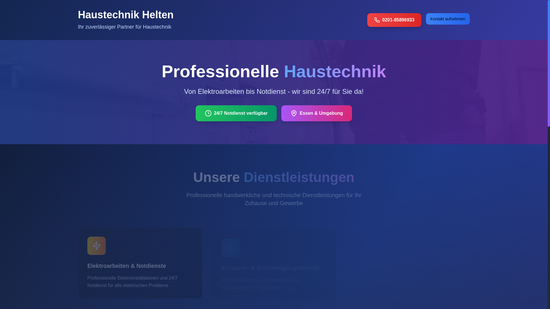 website screenshot of https://haustechnik-helten.de/
