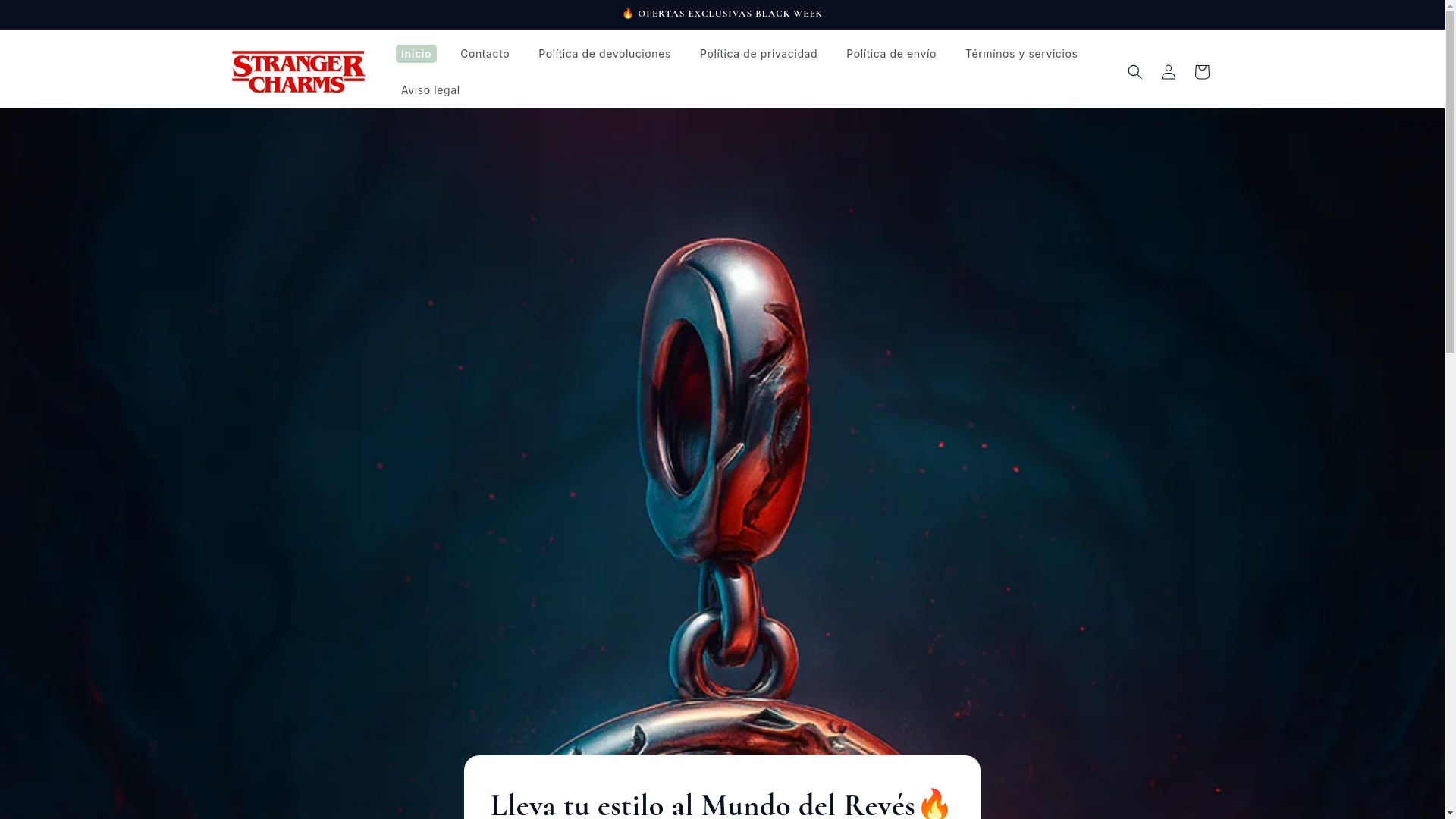 website screenshot of https://strangercharms.shop/