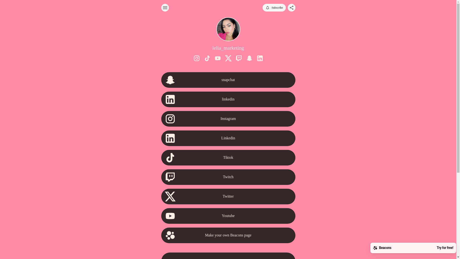 website screenshot of https://leliamarketing.com/