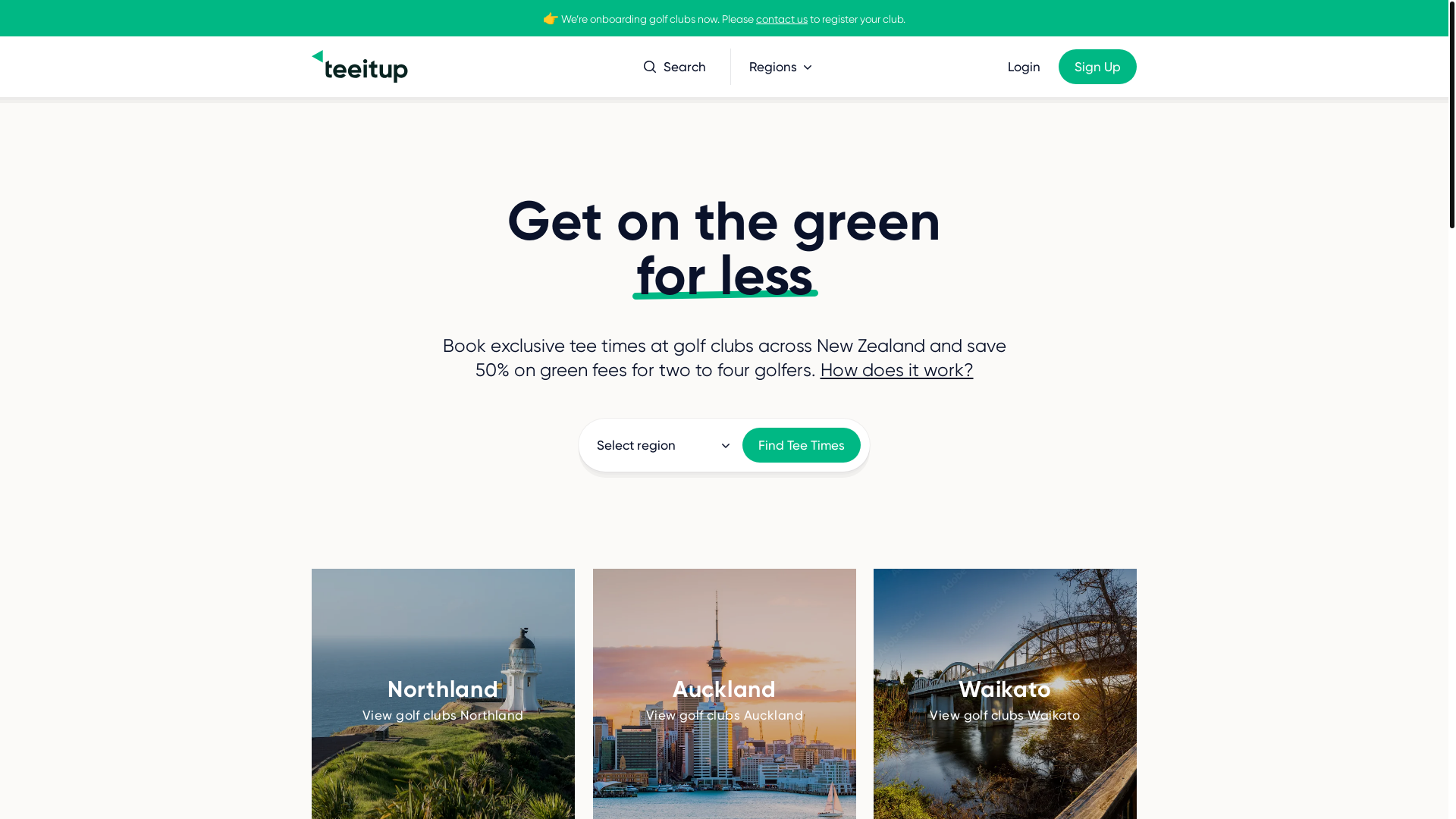 website screenshot of https://teeitup.co.nz/