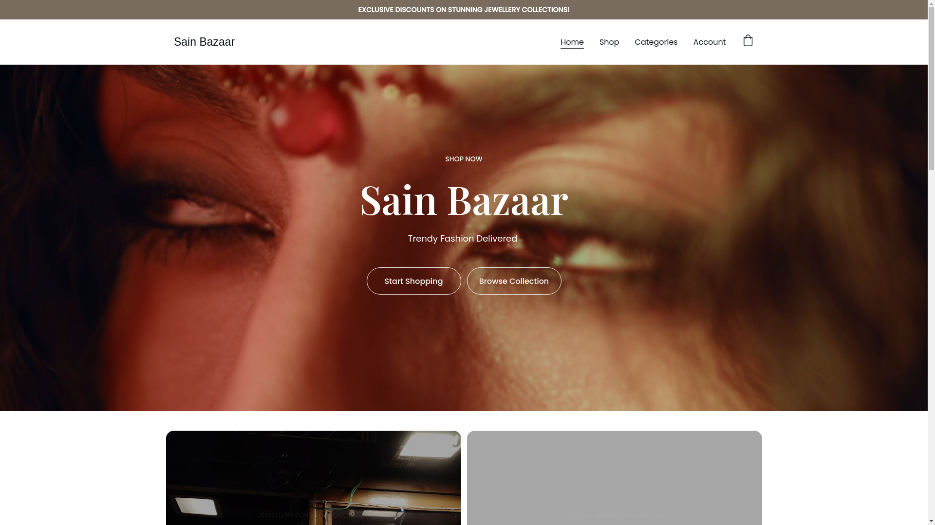 website screenshot of https://sainbazaar.in/