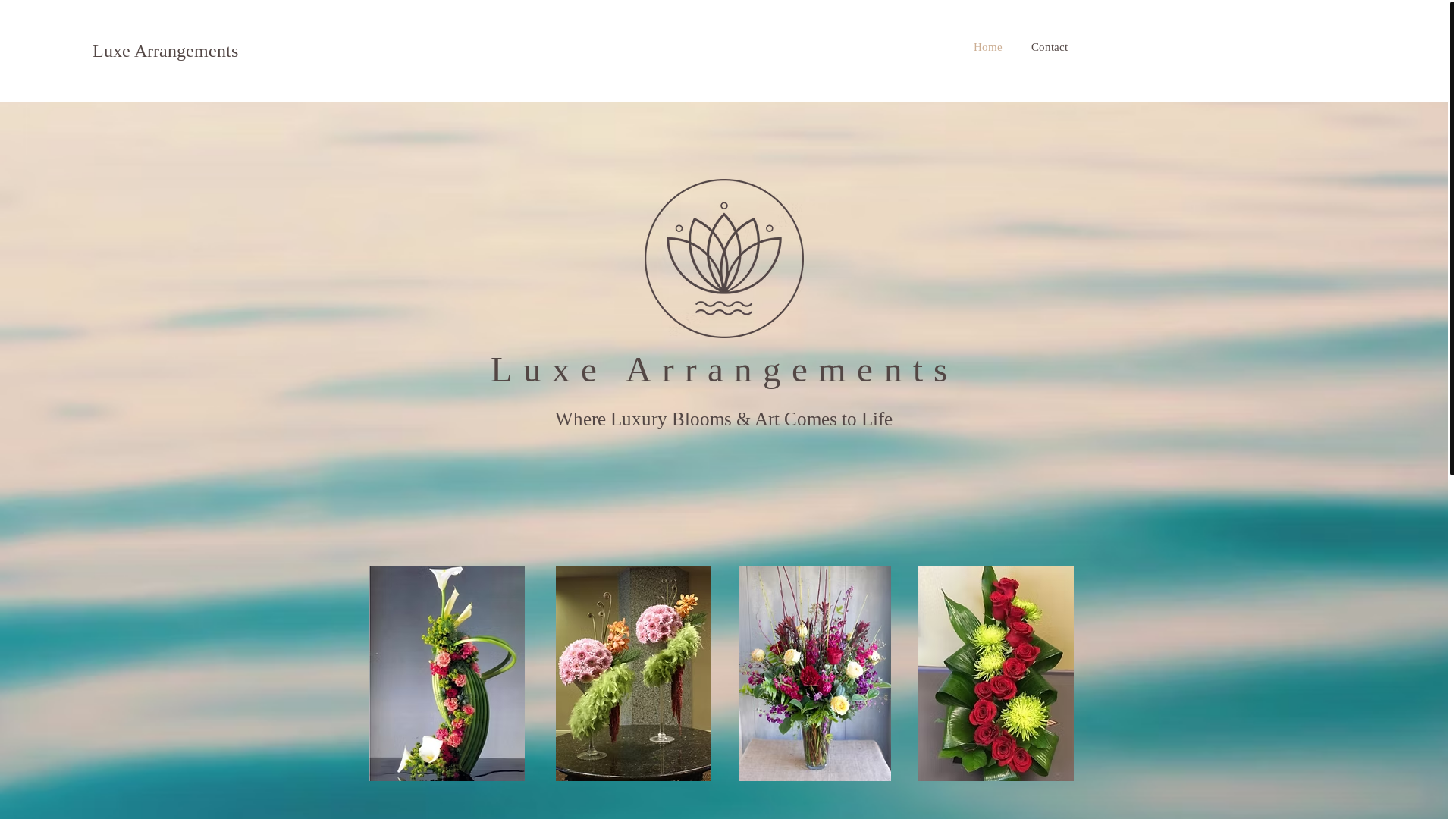 website screenshot of https://luxearrangements.net/