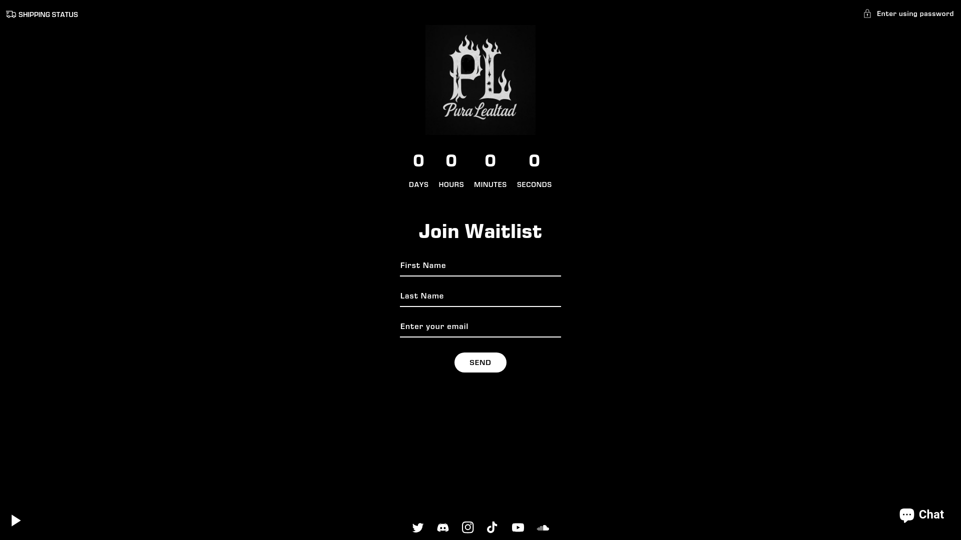 website screenshot of https://plhats.com/
