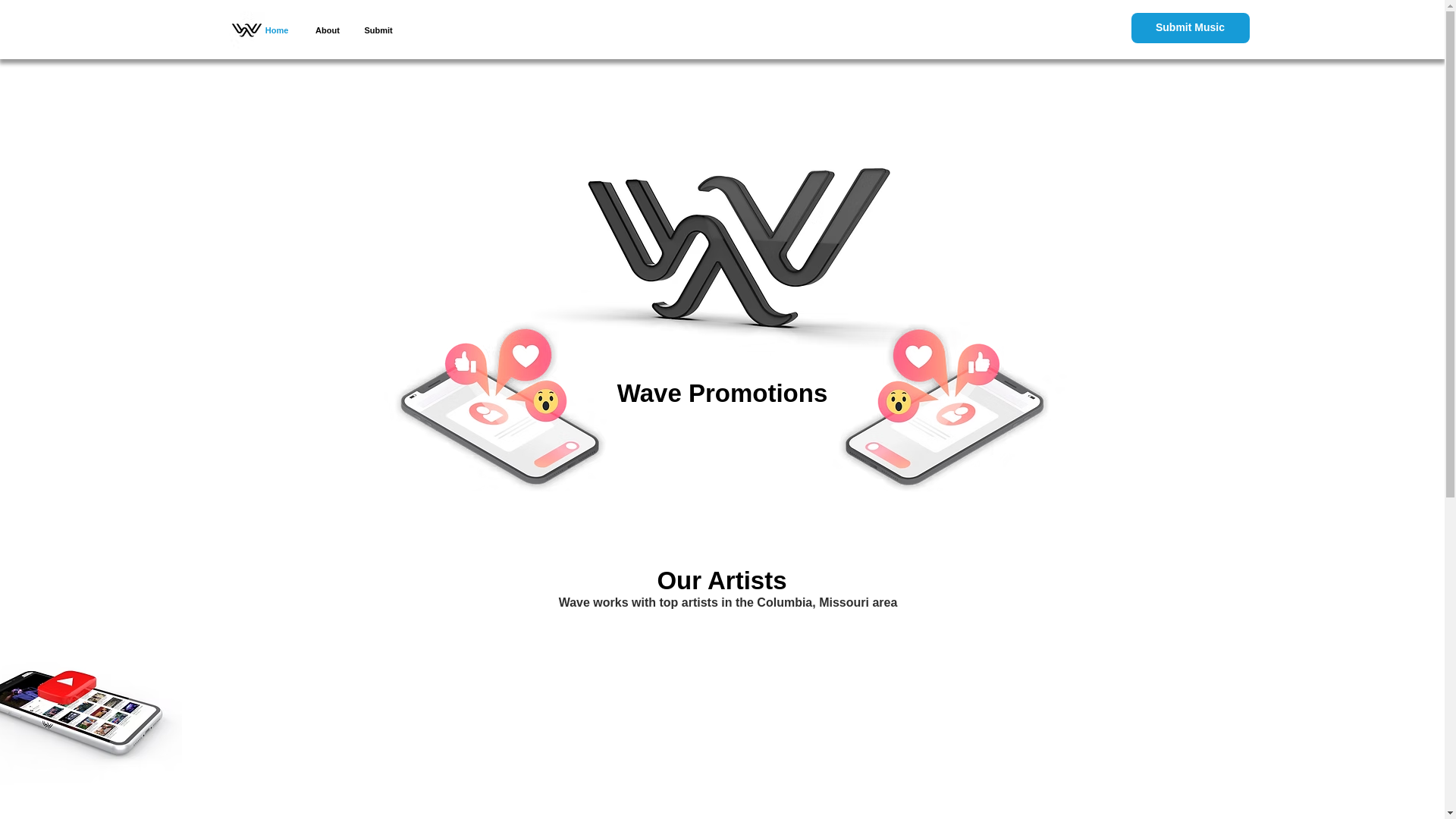 website screenshot of https://thewavepromorecords.com/