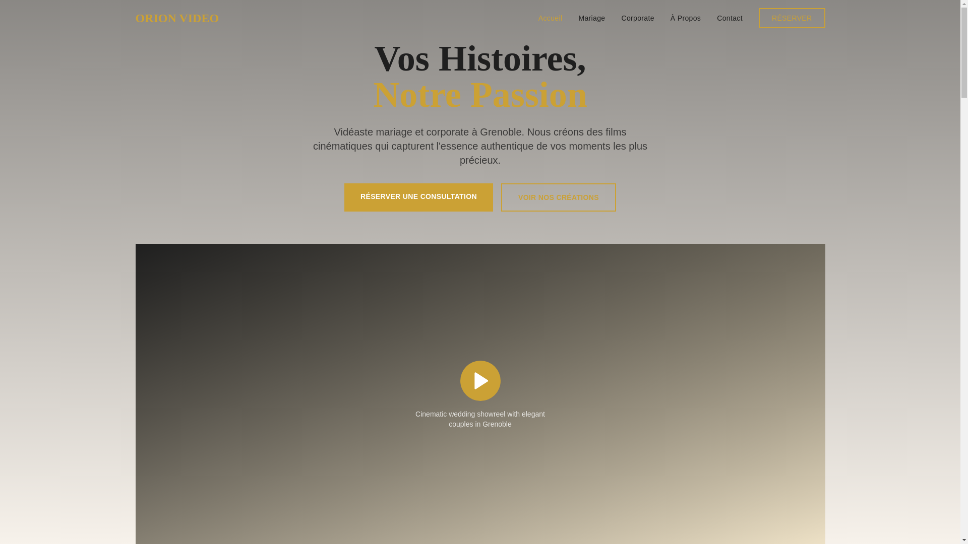 website screenshot of https://orionvideo.pro/