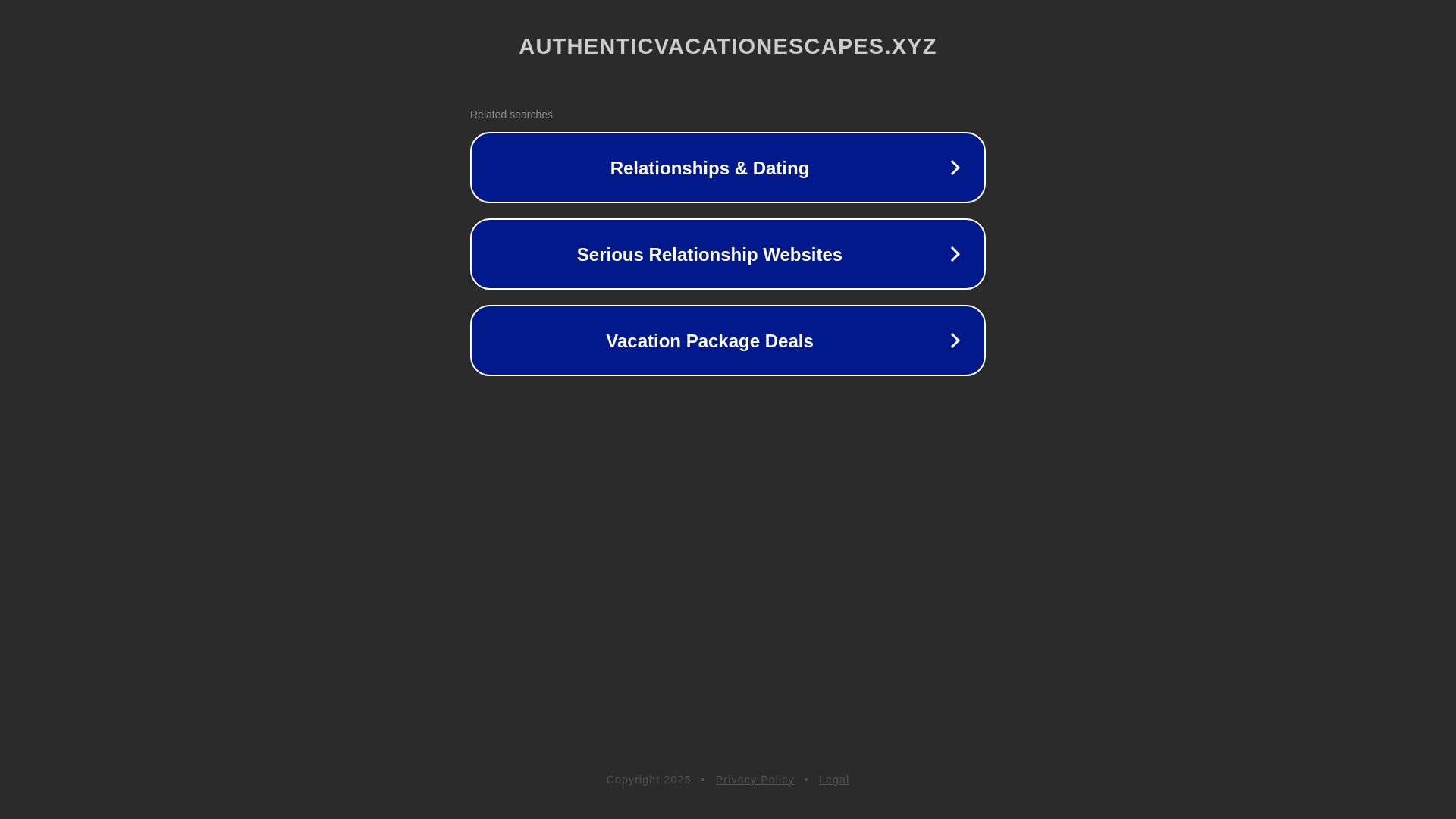 website screenshot of https://authenticvacationescapes.xyz/