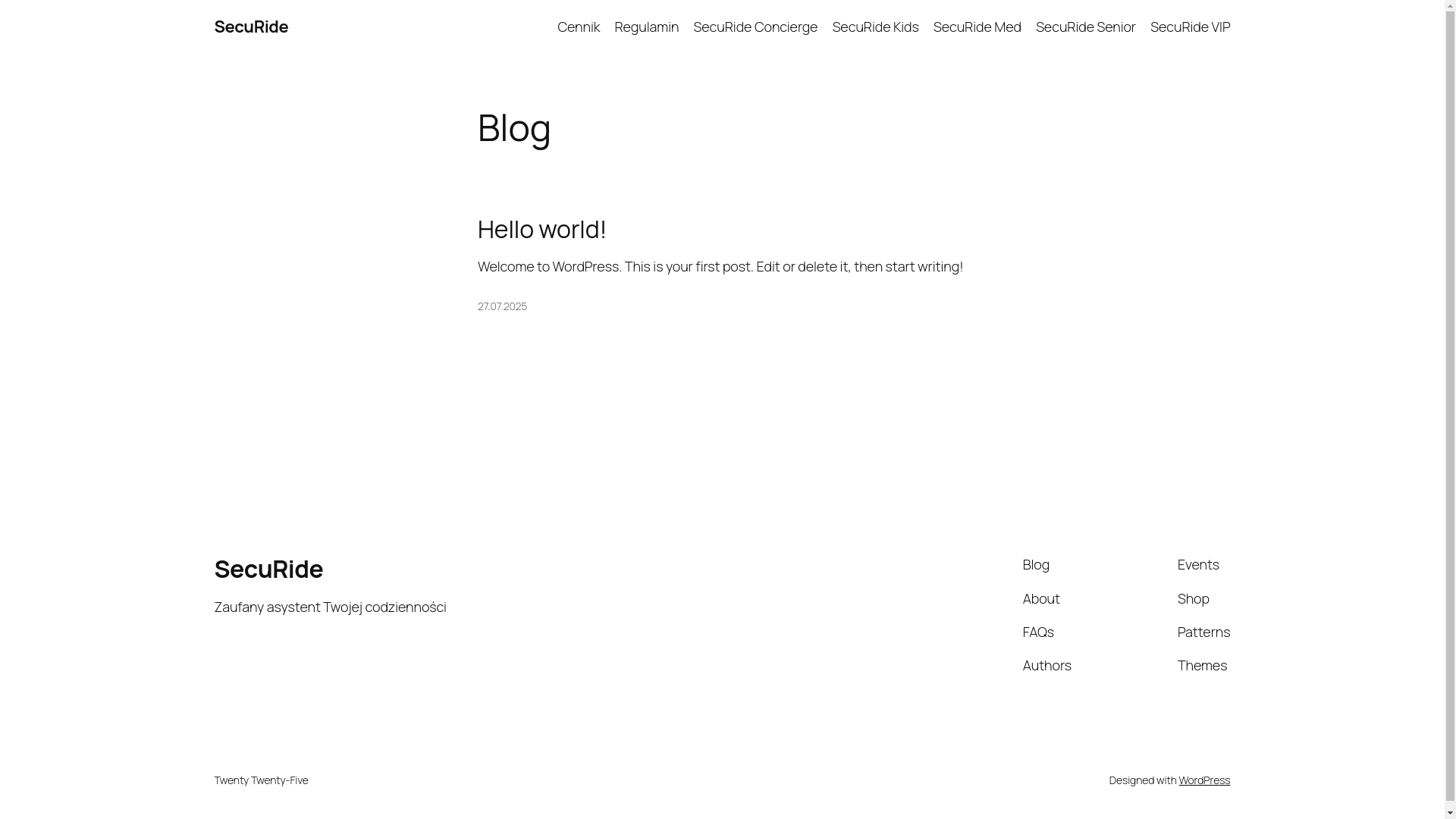 website screenshot of https://securide.pl/