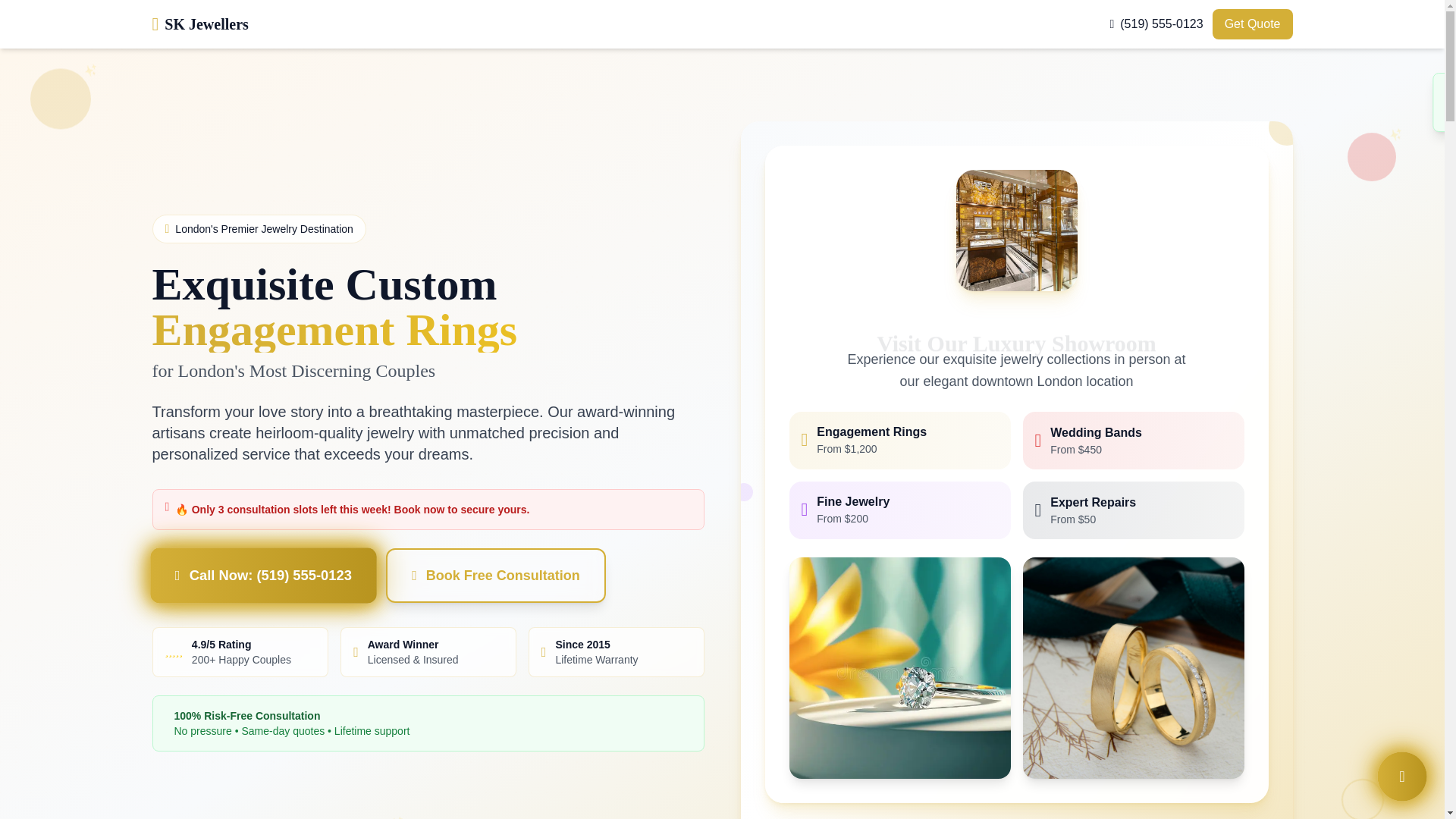 website screenshot of https://skjewellers.pages.dev/