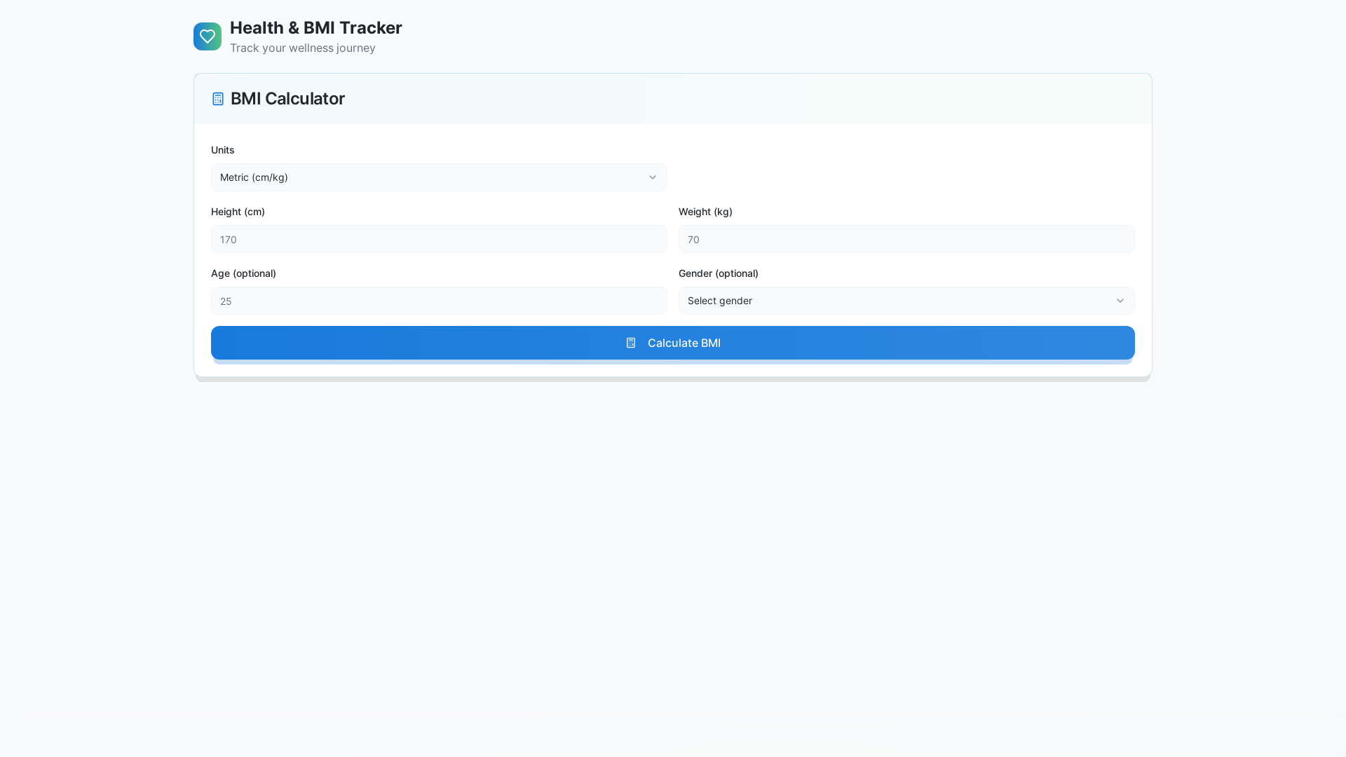 website screenshot of https://trackyourhealth.online/