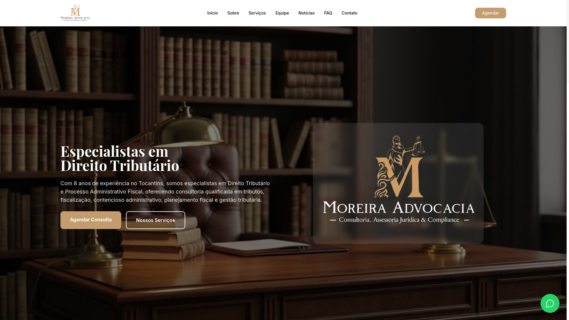 website screenshot of https://moreiradelmiroadvocacia.com.br/