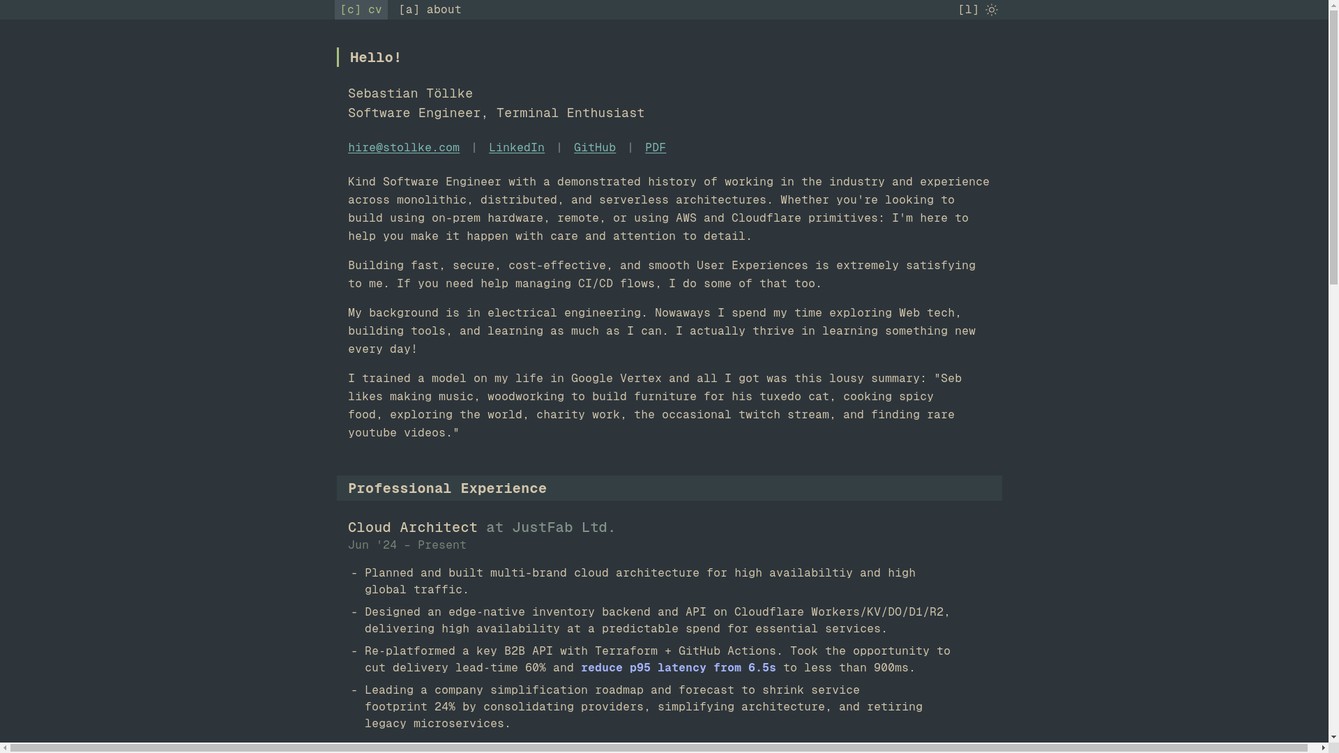 website screenshot of https://sh-cv.pages.dev/