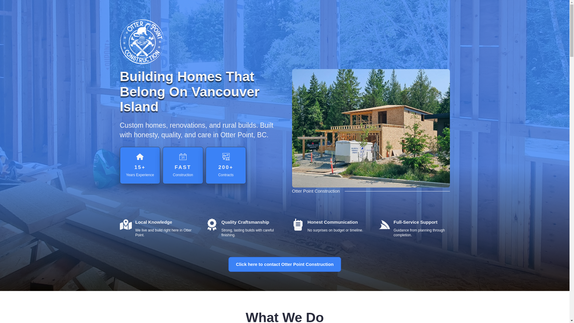website screenshot of https://otterpointconstruction.ca/