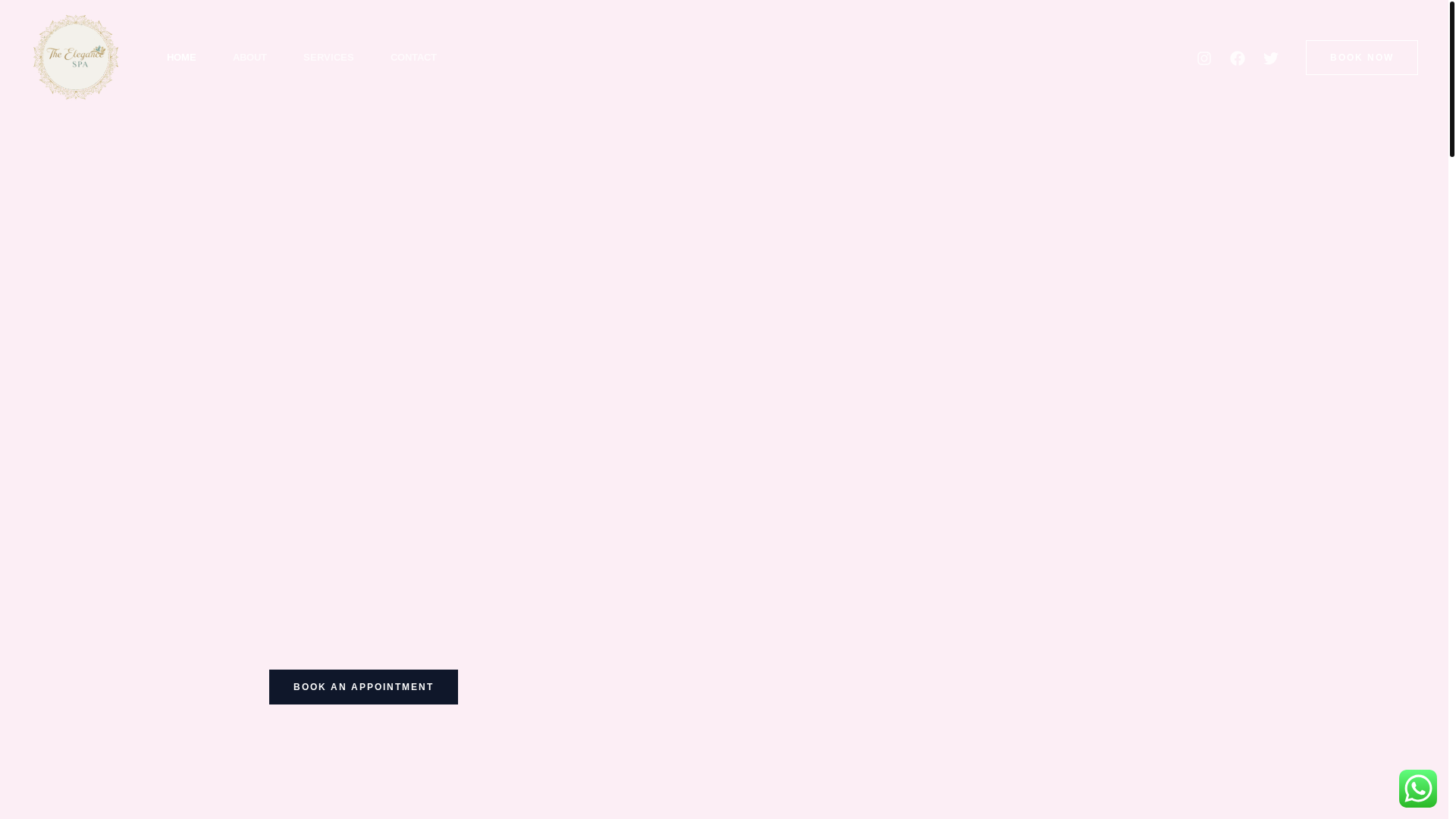 website screenshot of https://theelegancespa.in/