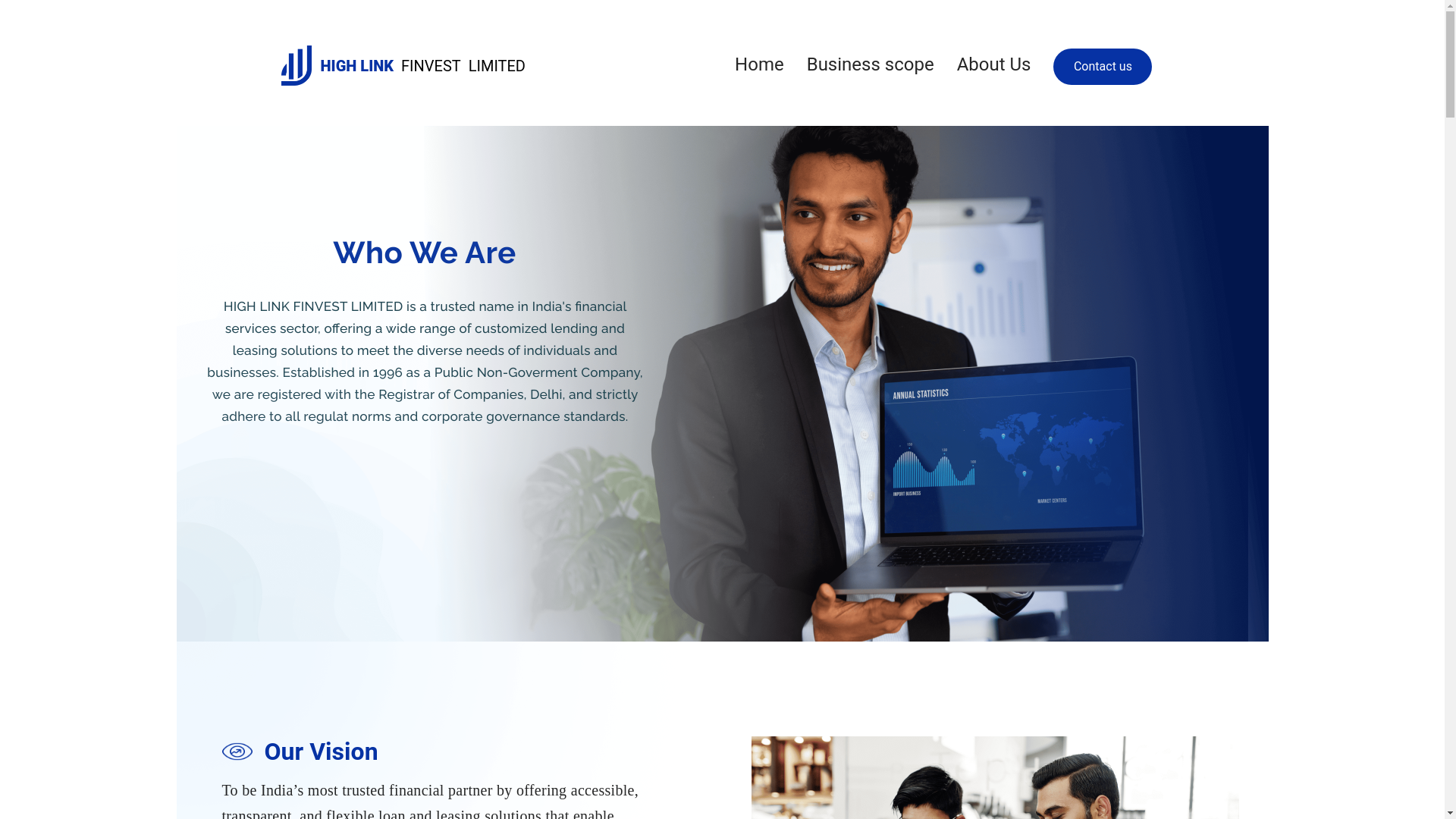 website screenshot of https://highlinkfin-web.pages.dev/