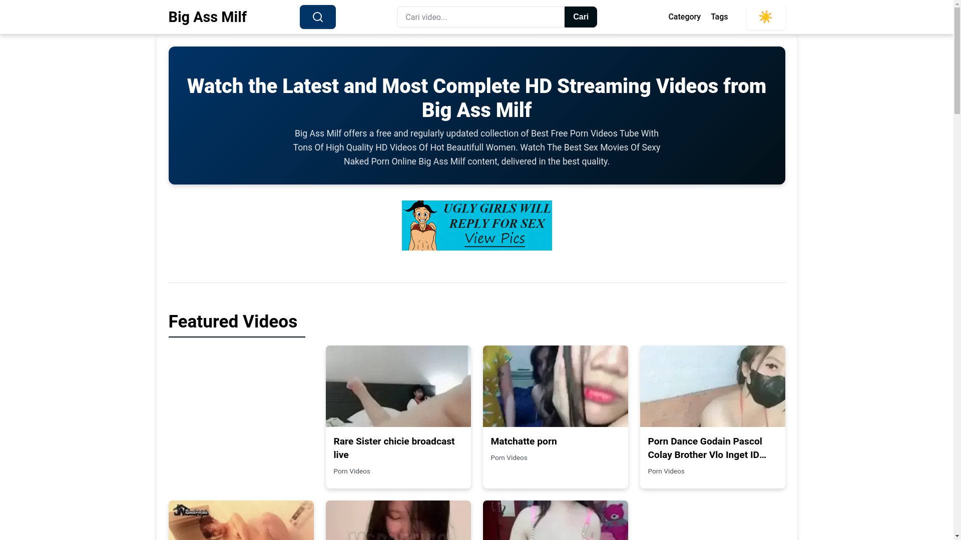 website screenshot of https://bigassmilf.pages.dev/