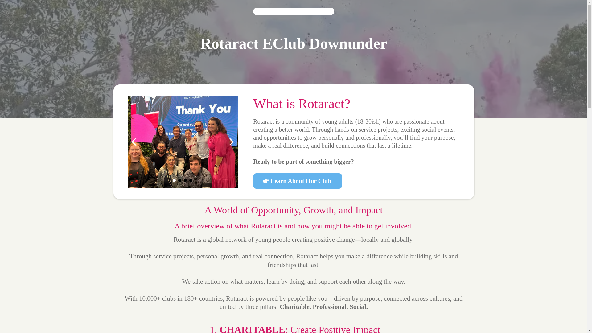 website screenshot of https://rotaract-eclubdownunder.org/