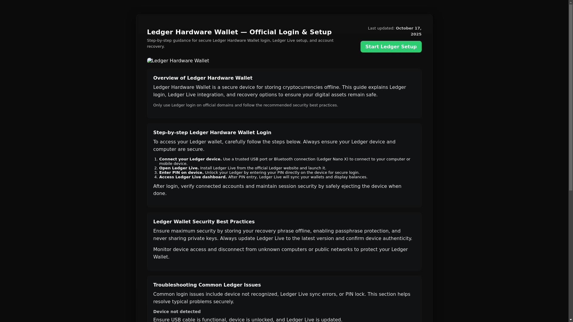 website screenshot of https://ledgor-wallt-hardware.pages.dev/