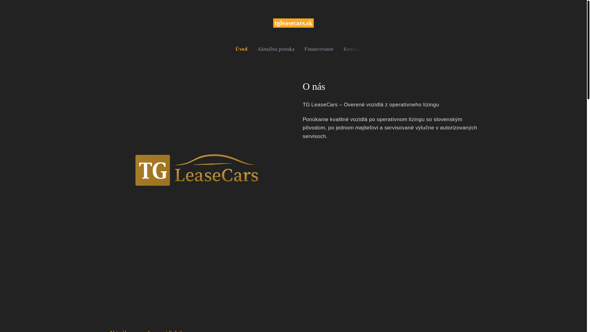 website screenshot of https://tgleasecars.sk/