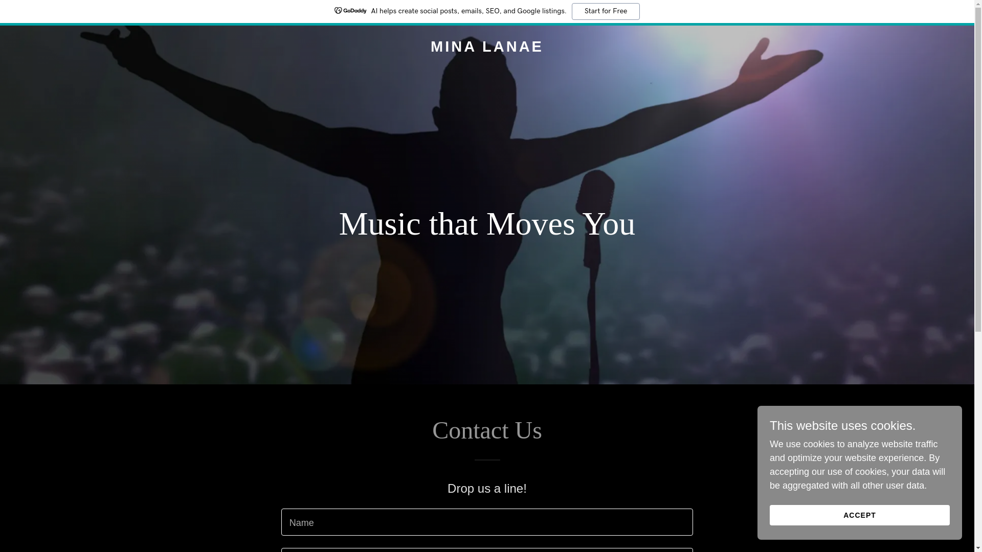website screenshot of https://minalanae.com/