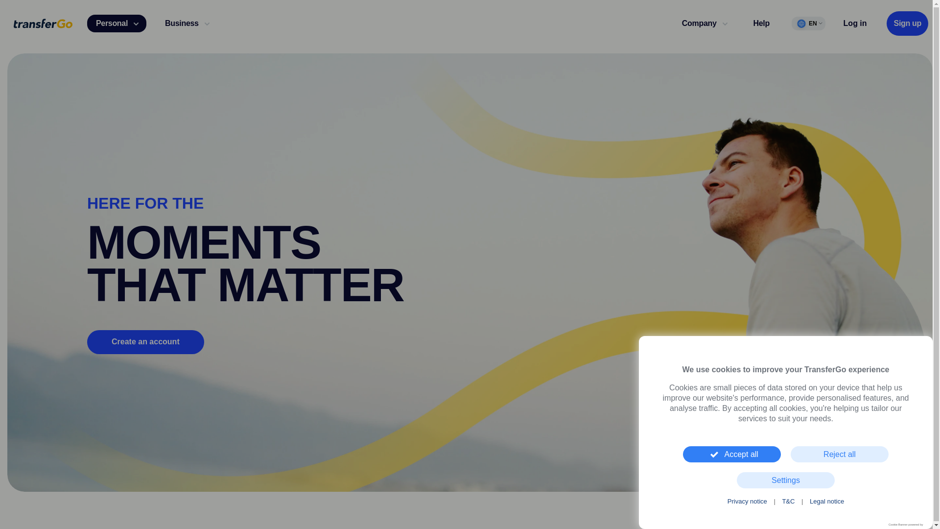 website screenshot of https://www.transfergo.com/